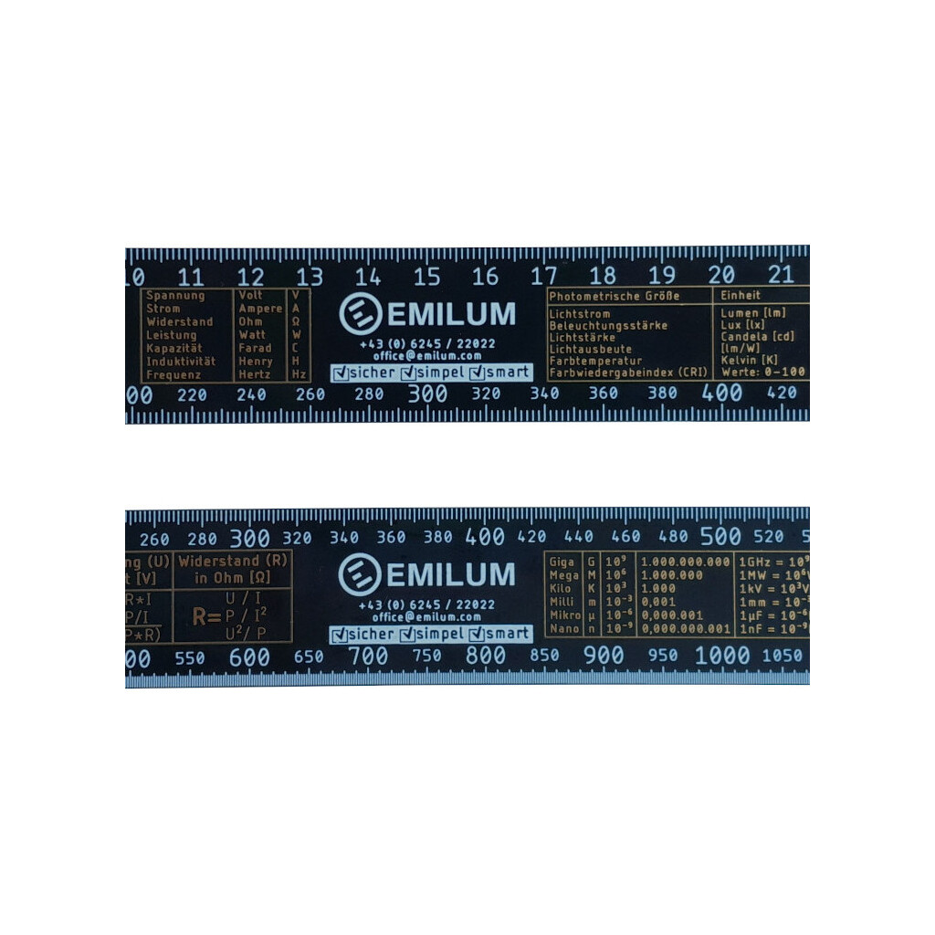 Emilum Maßstabs-Lineal für Elektro- Lichtplaner & Bauherren - Produktbild 3