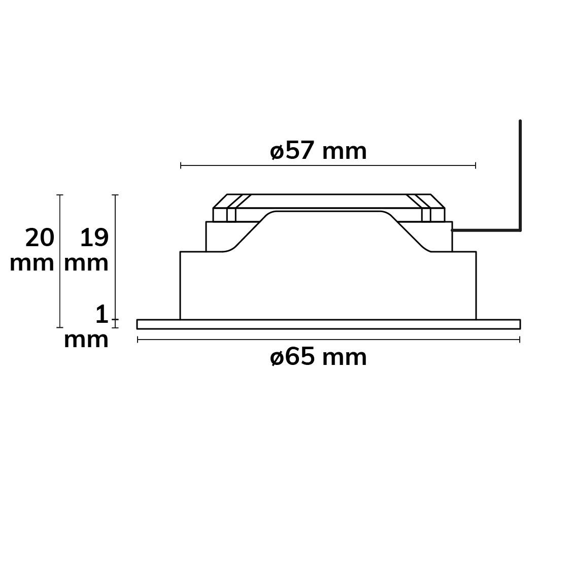 ISOLED LED Möbel-Einbaustrahler COB mit Reflektor, 3W, 60°, nickel geb., warmweiß - 3