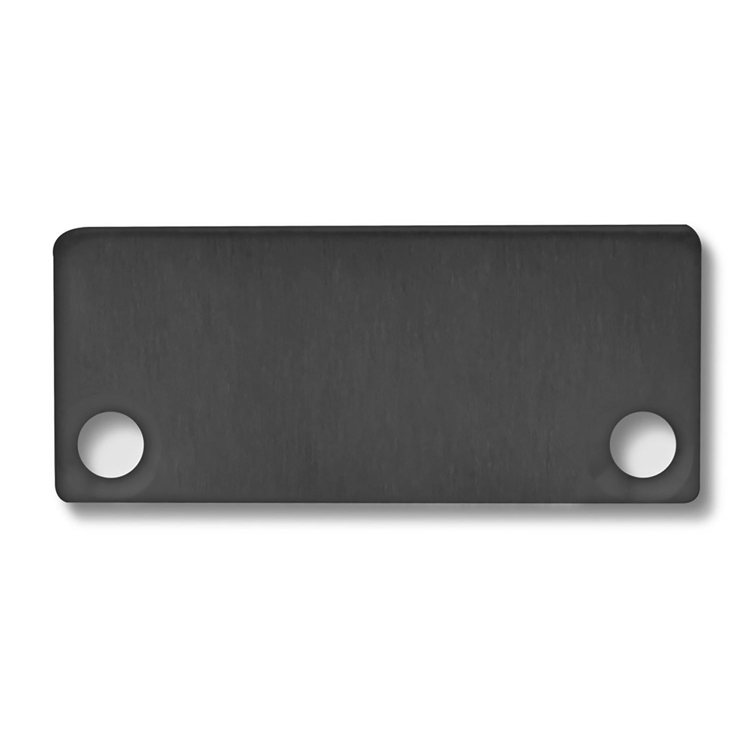 ISOLED Endkappe EC43 Alu schwarz RAL 9005 für SURF/DIVE20 FLAT mit COVER10, 2 STK, inkl. Schrauben - 1