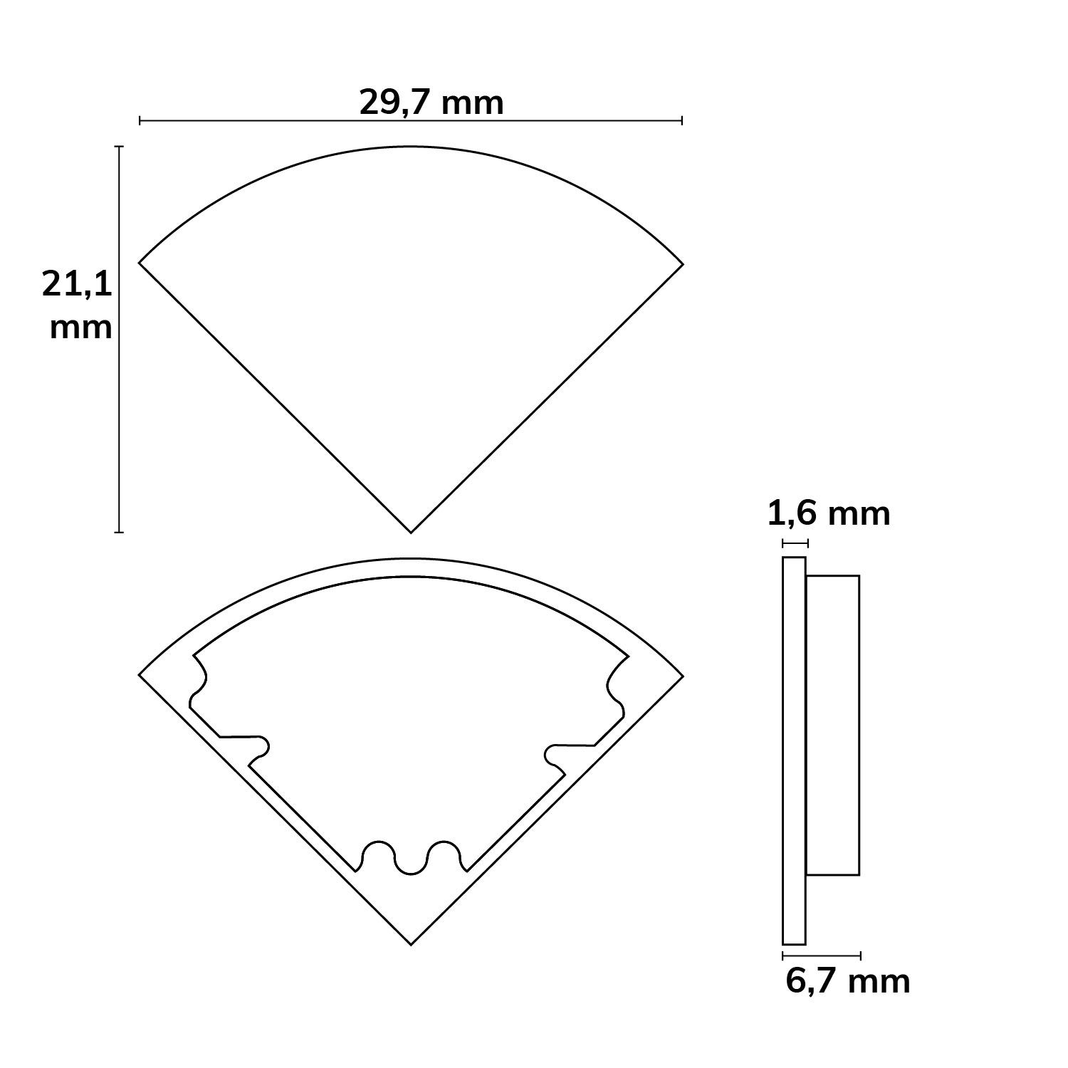 ISOLED Endkappe EC 67 Silikon für Profil CORNER13, 1 STK - 2