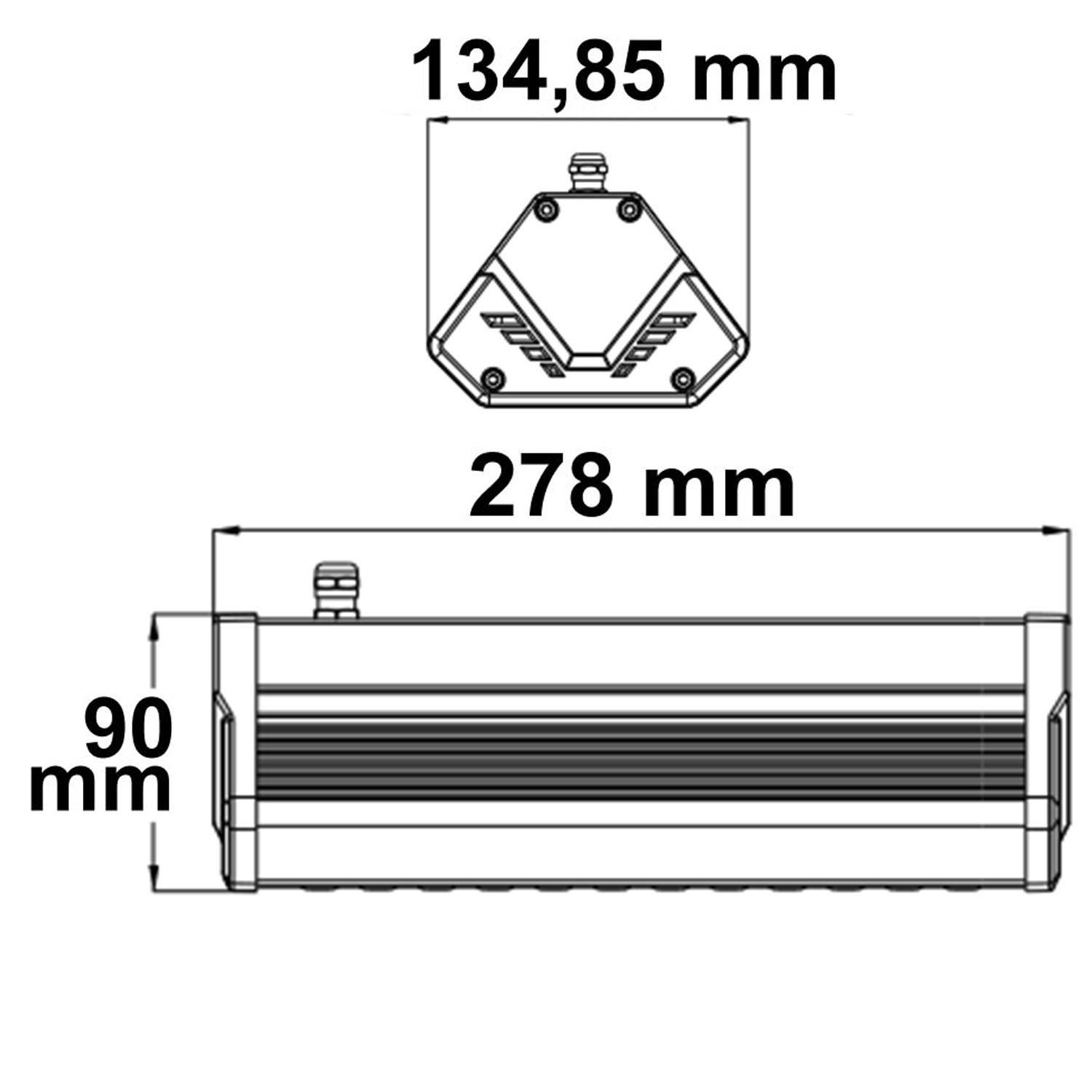 ISOLED LED Fluter/Hallenleuchte LN 3x 50W, 30x70°, IK10, IP65, 1-10V dimmbar, neutralweiß - 2