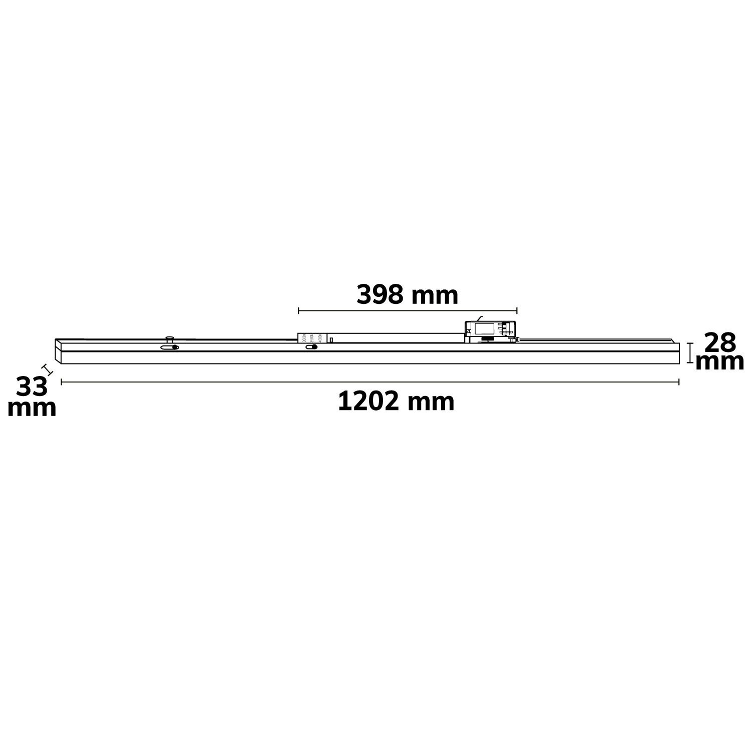 ISOLED 3-Phasen Linearleuchte 1200mm, 40W, 110°, weiß matt, ColorSwitch 3000|3500|4000K - 4