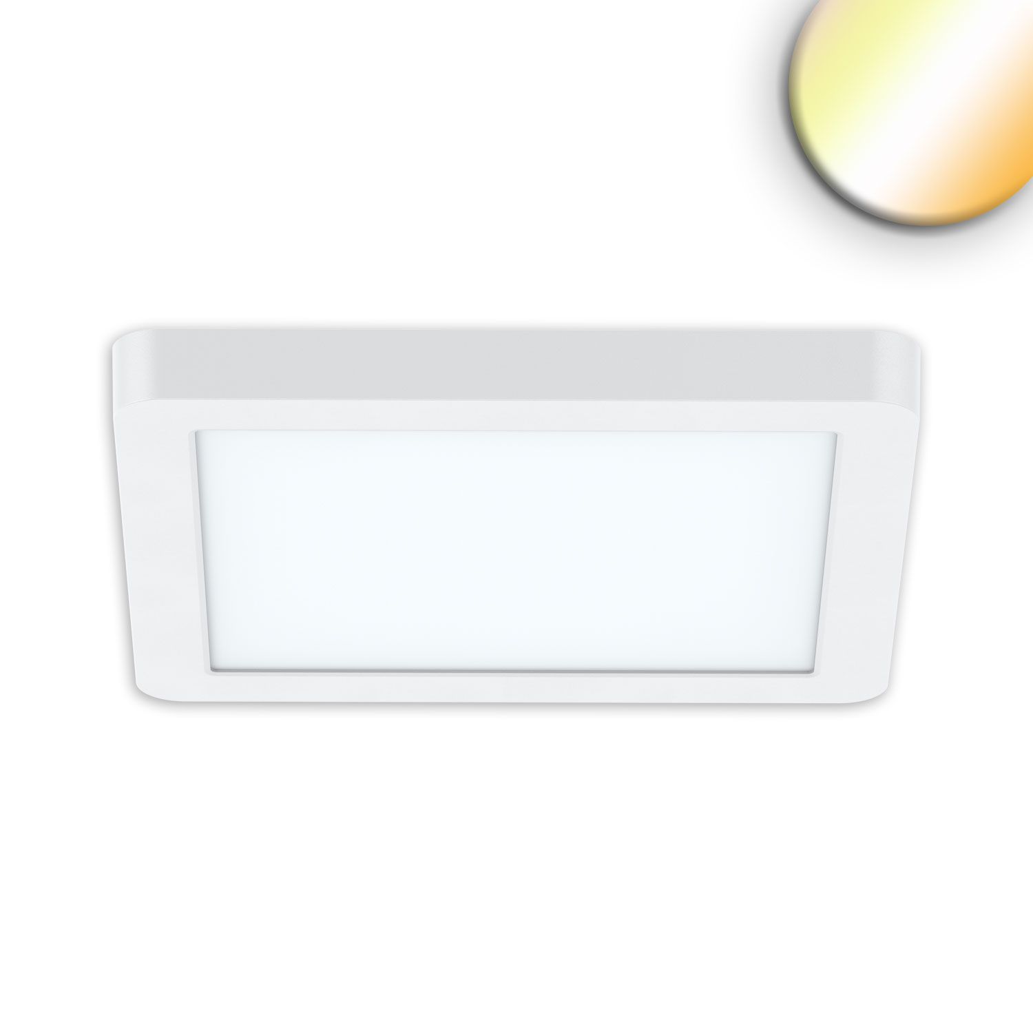 ISOLED LED Aufbau/Einbauleuchte Flex Pro 235x235, 16W, weiß, 120lm/W, 3000|3500|4000K, dimmbar - 1