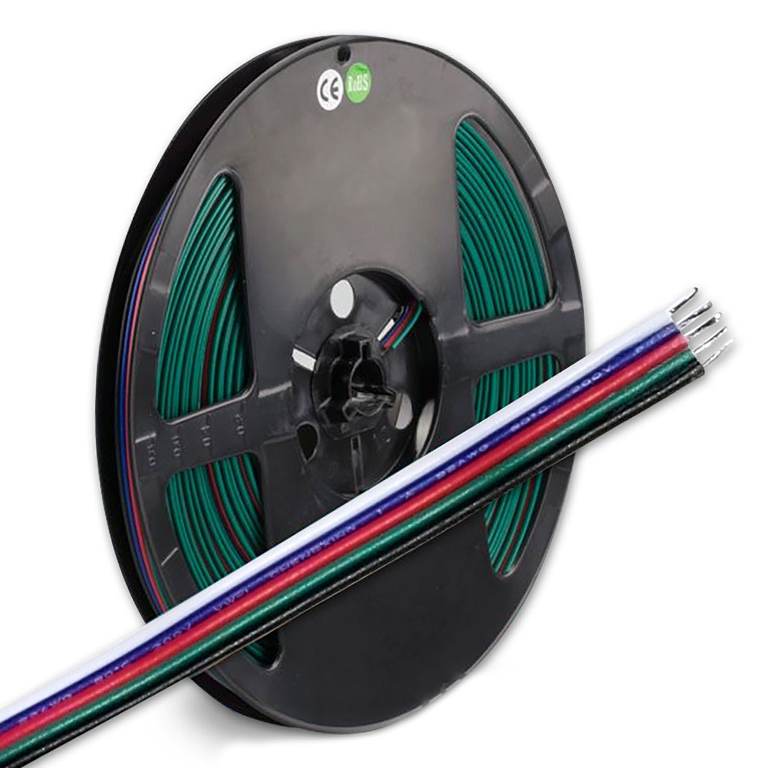 ISOLED Kabel RGB+W 10m Rolle 5-polig 0,50mm² H03VH-H AWG20 ISOLED Kabel RGB+W 10m Rolle 5-polig 0,50mm² H03VH-H AWG20 - 1