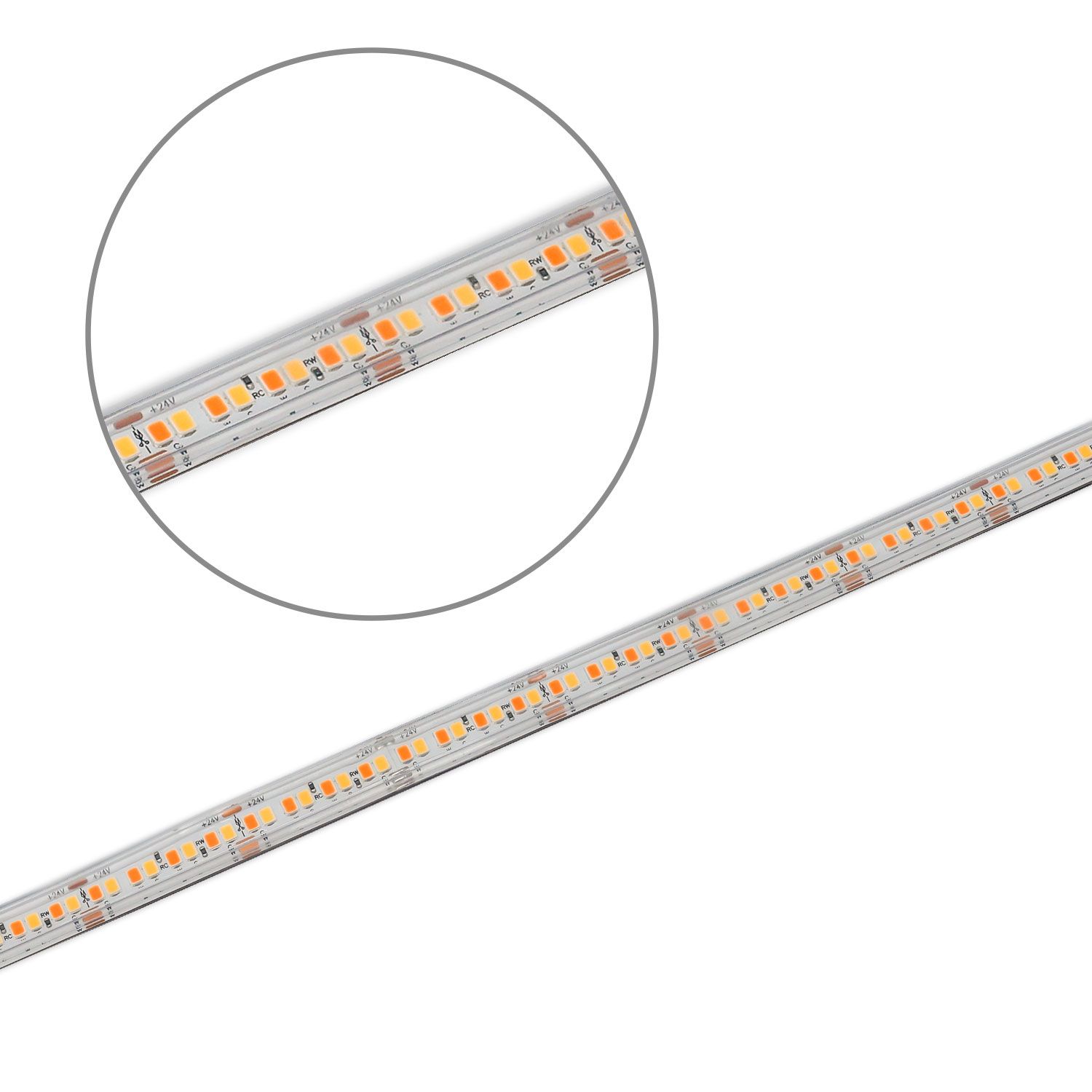 ISOLED LED CRI918/940 CCT Flexband, 24V DC, 6W+6W, IP67, 10m Rolle, 256 LED/m - 2