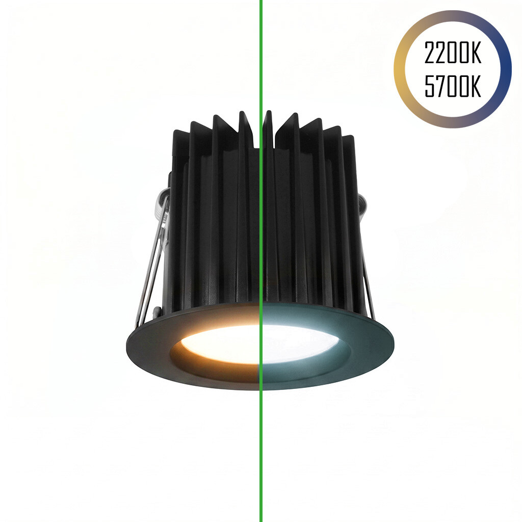 Emilum LED-Spot 24V, 10W, 2200K/5700K, CRI90 (Tuneable White, CCT) Schwarz - 1