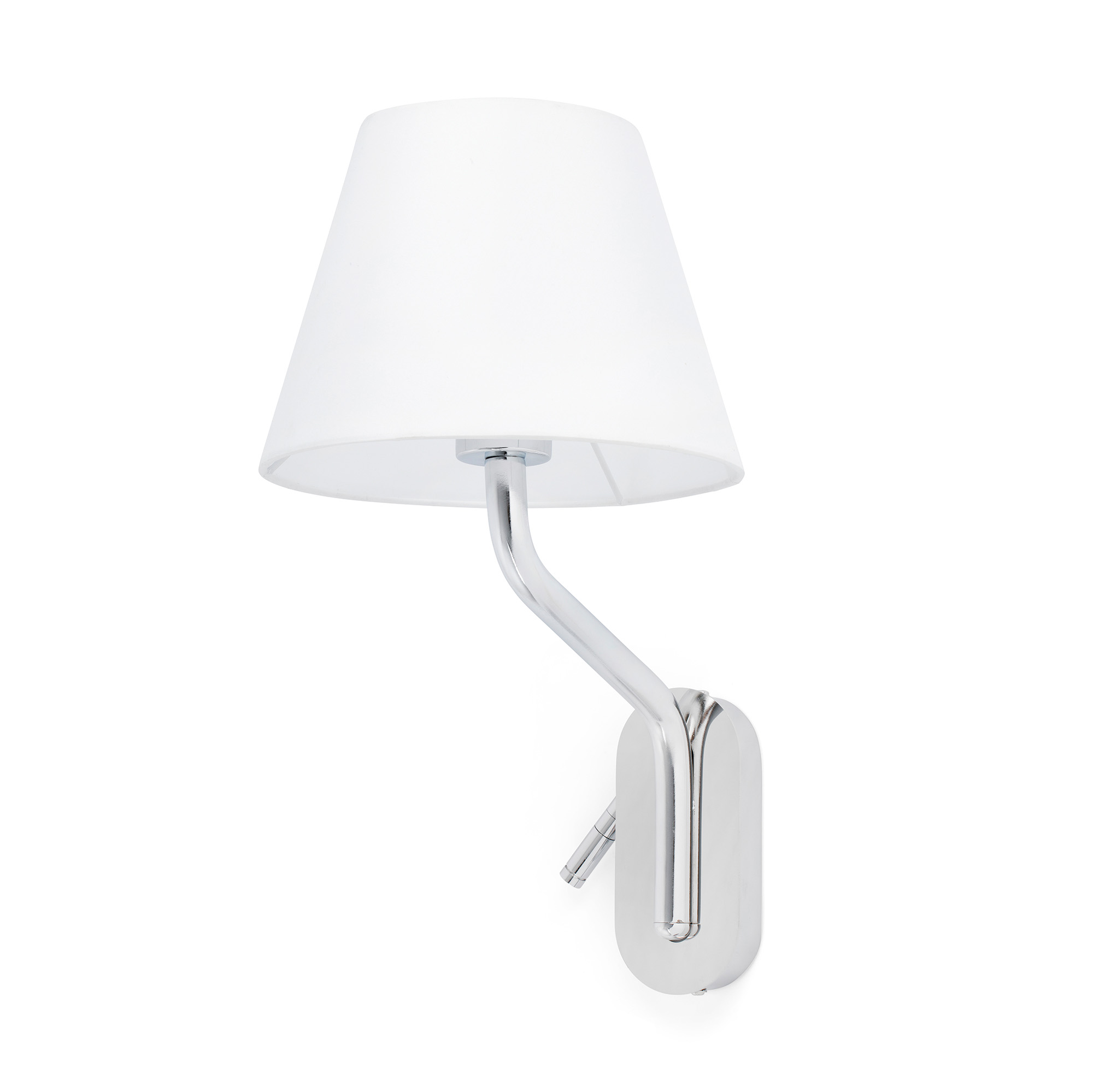 Faro ETERNA Wandleuchte mit rechtsseitigem Chrom/Weiß-Leser - Produktbild 1