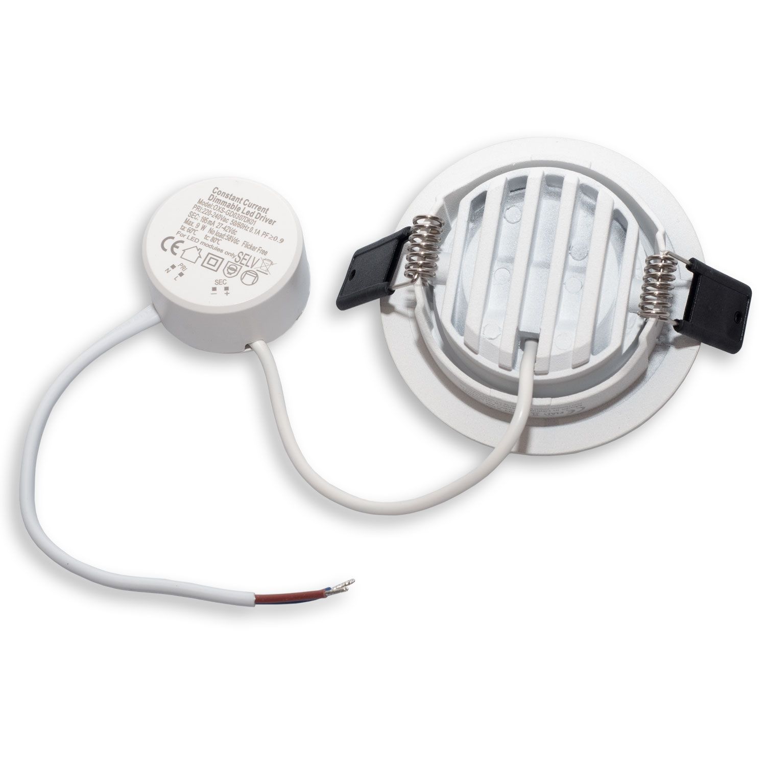 ISOLED LED Einbauleuchte Slim68 weiß, rund, 9W, warmweiß, dimmbar - 2