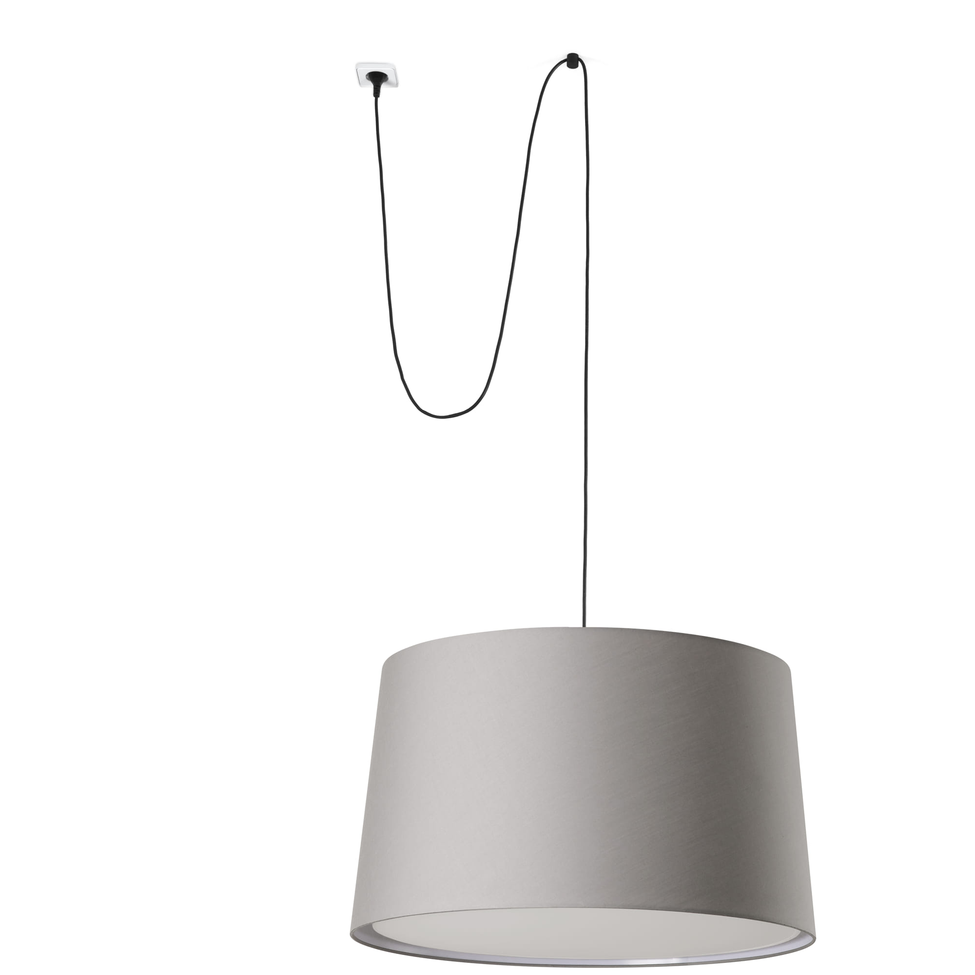 Faro WINDSOR Pendelleuchte mit Stecker schwarz/grau - 1