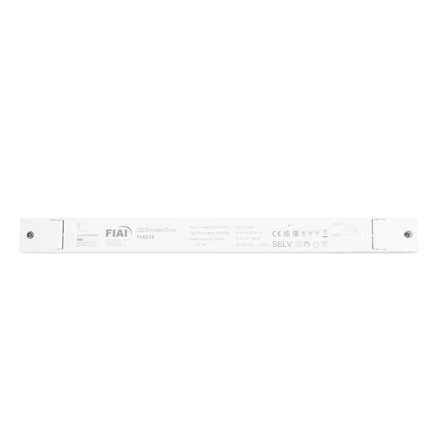 ISOLED LED Leuchten-Trafo 24V/DC, 0-150W, flach - 1