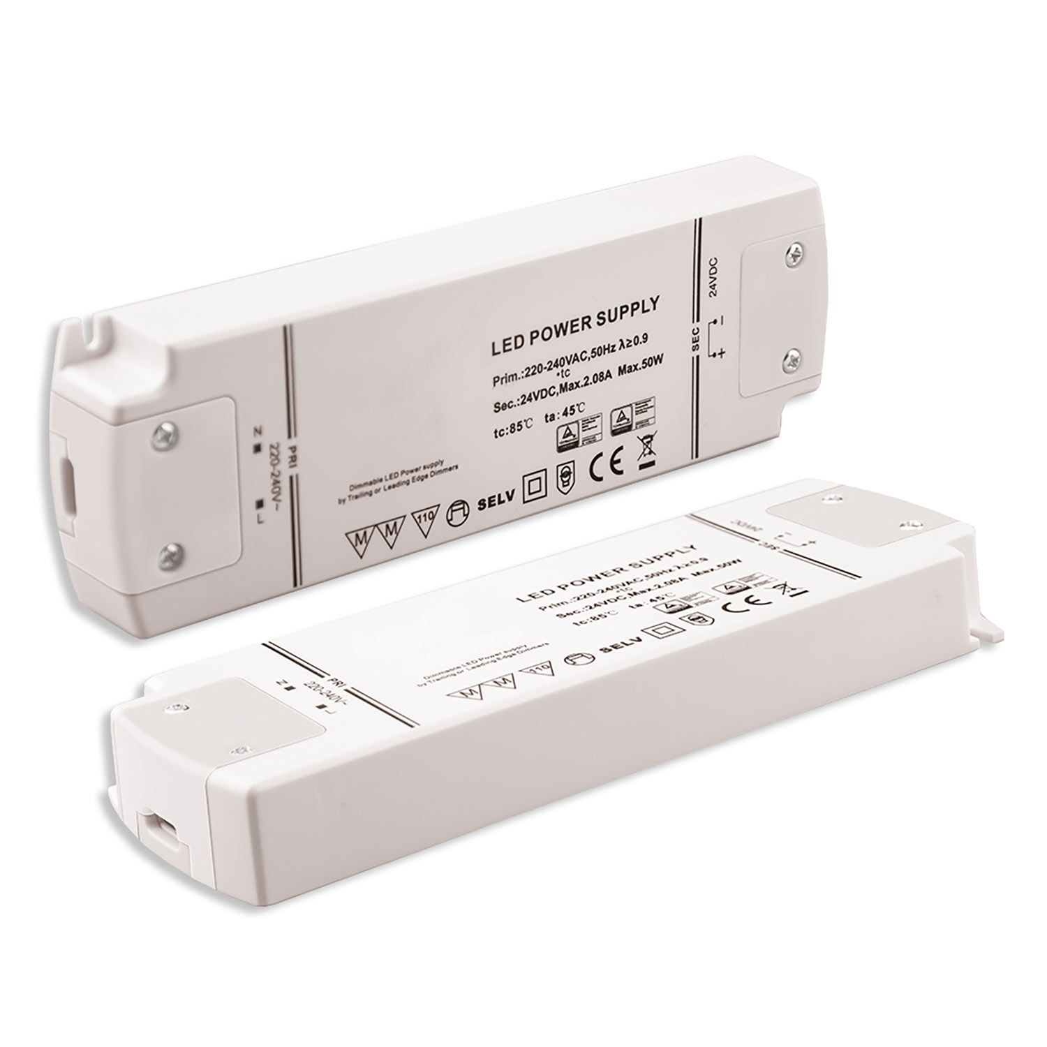 ISOLED LED Trafo 24V/DC, 0-50W, dimmbar (Spannungssenke), SELV - 1