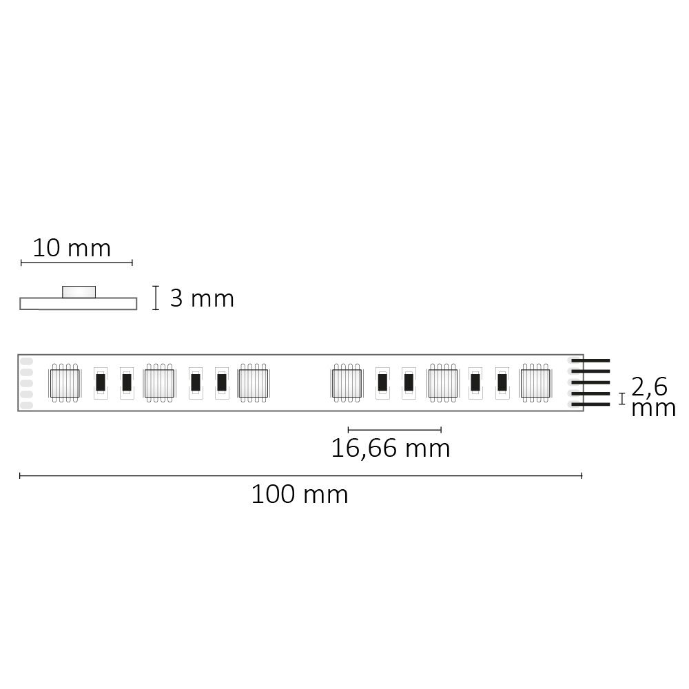 ISOLED LED SIL RGB+WW Flexband, 24V DC, 19W, IP20, 4in1 Chip, 5m Rolle, 60 LED/m - 3