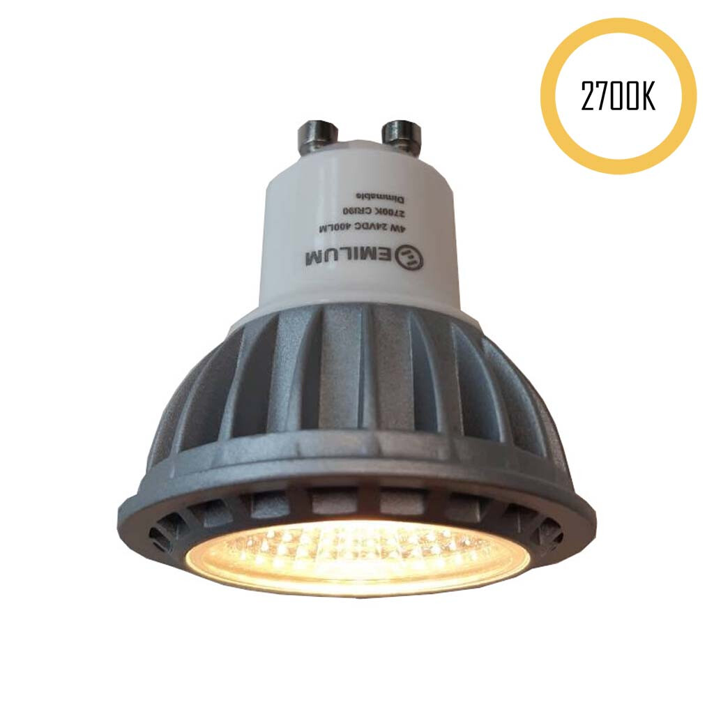 Emilum LED-Retrofit-Spot, 24V, 4W, 2700K, GU10 Emilum LED-Retrofit-Spot, 24V, 4W, 2700K, GU10 - Produktbild 1