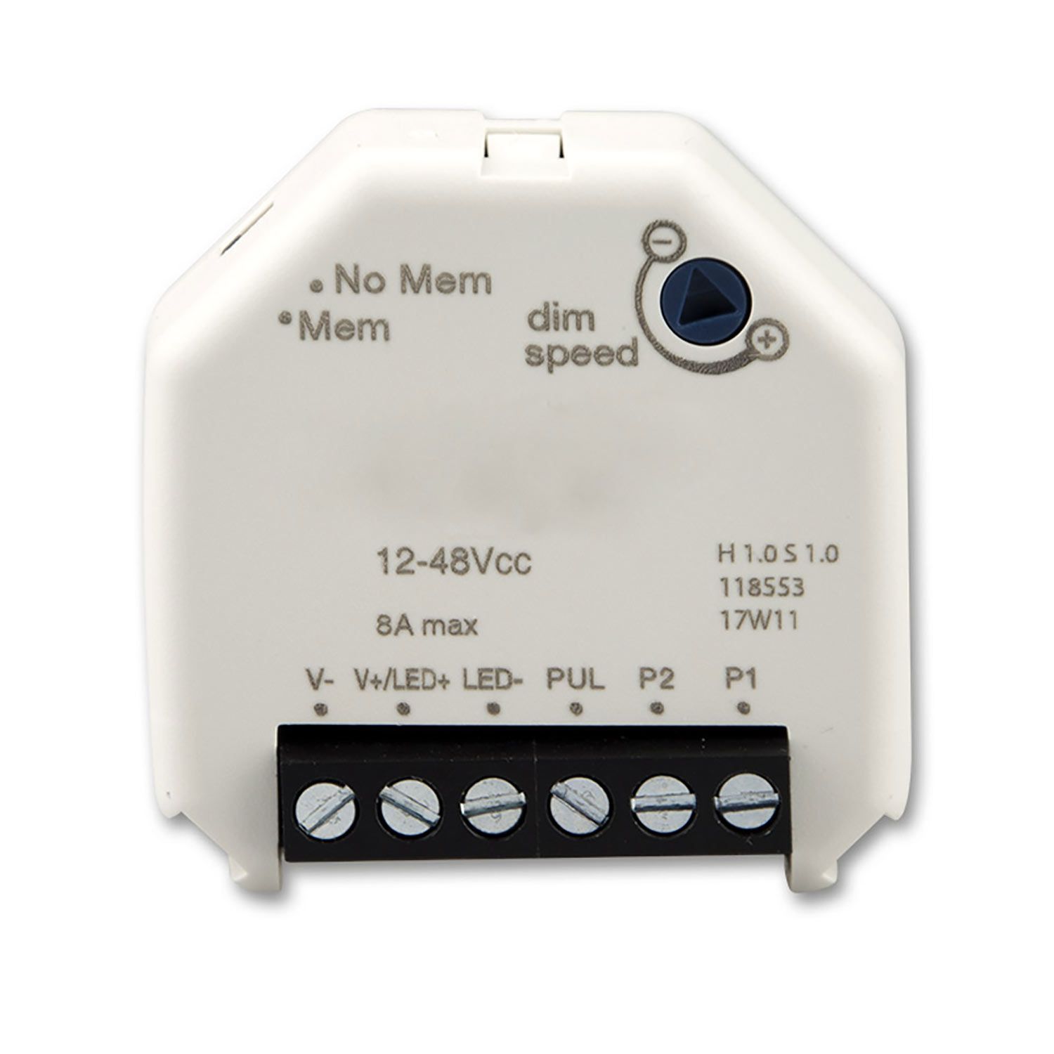 ISOLED Universal-Push PWM-Dimmer für LED Spots / Stripes, 1 Kanal, 12-24V 8A, 36-48V 6A - 1