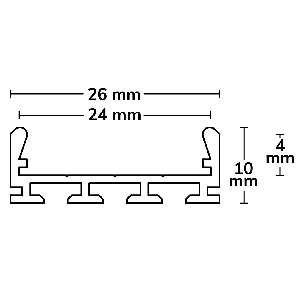 ISOLED LED Aufbauprofil WING20 klein, eloxiert L: 200cm - 4