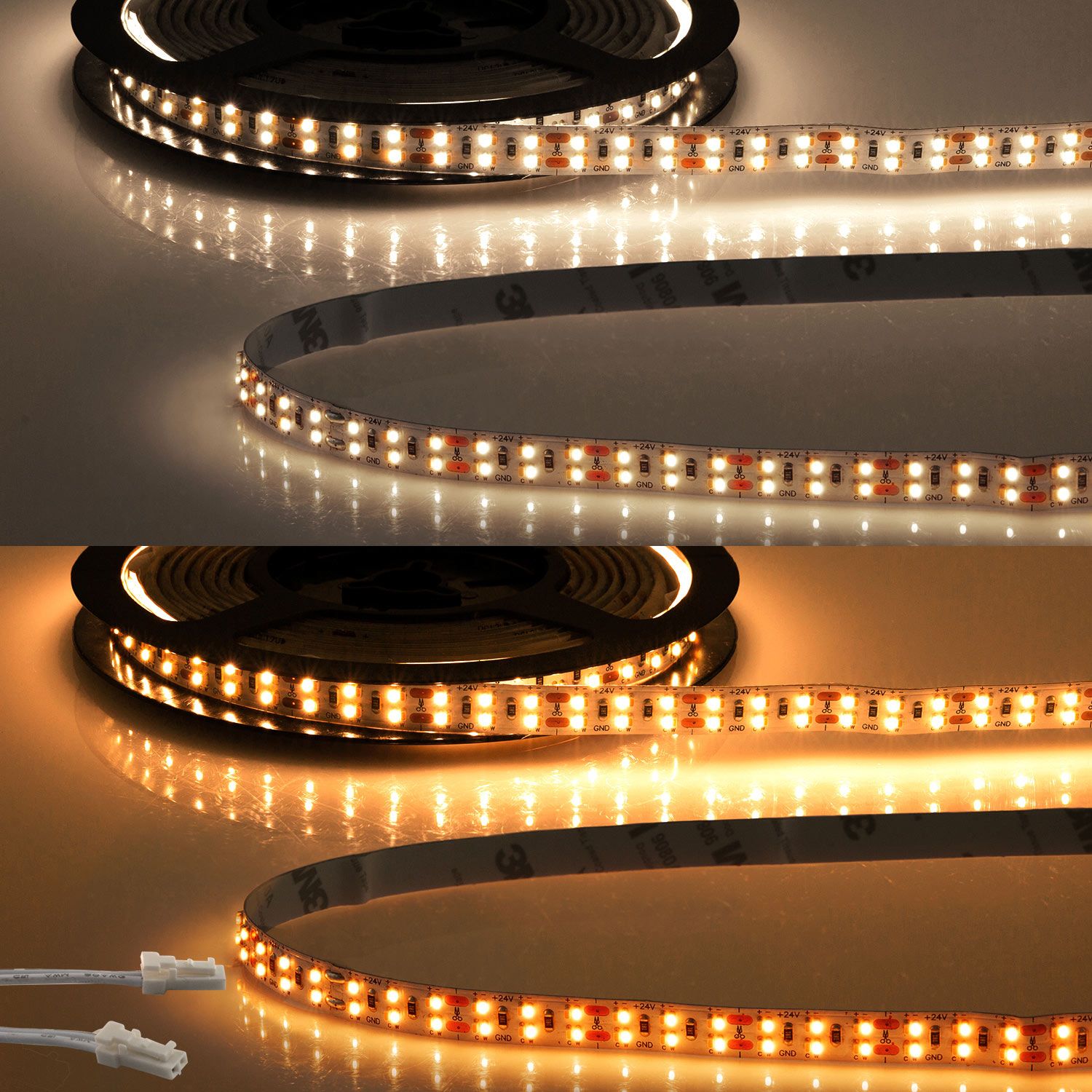 ISOLED LED CRI919/940 MiniAMP CCT Flexband, 24V DC, 21W, IP20, 500cm, 2 polig, Kabel mit Stecker, 480 LED/m ISOLED LED CRI919/940 MiniAMP CCT Flexband, 24V DC, 21W, IP20, 500cm, 2 polig, Kabel mit Stecker, 480 LED/m - 1