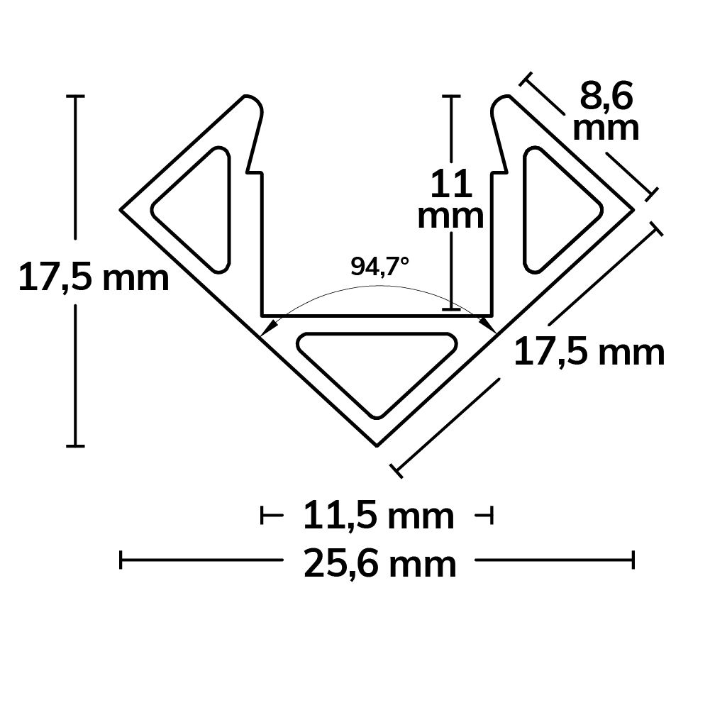 ISOLED LED Eckprofil CORNER11 Aluminium eloxiert, 200cm - 2