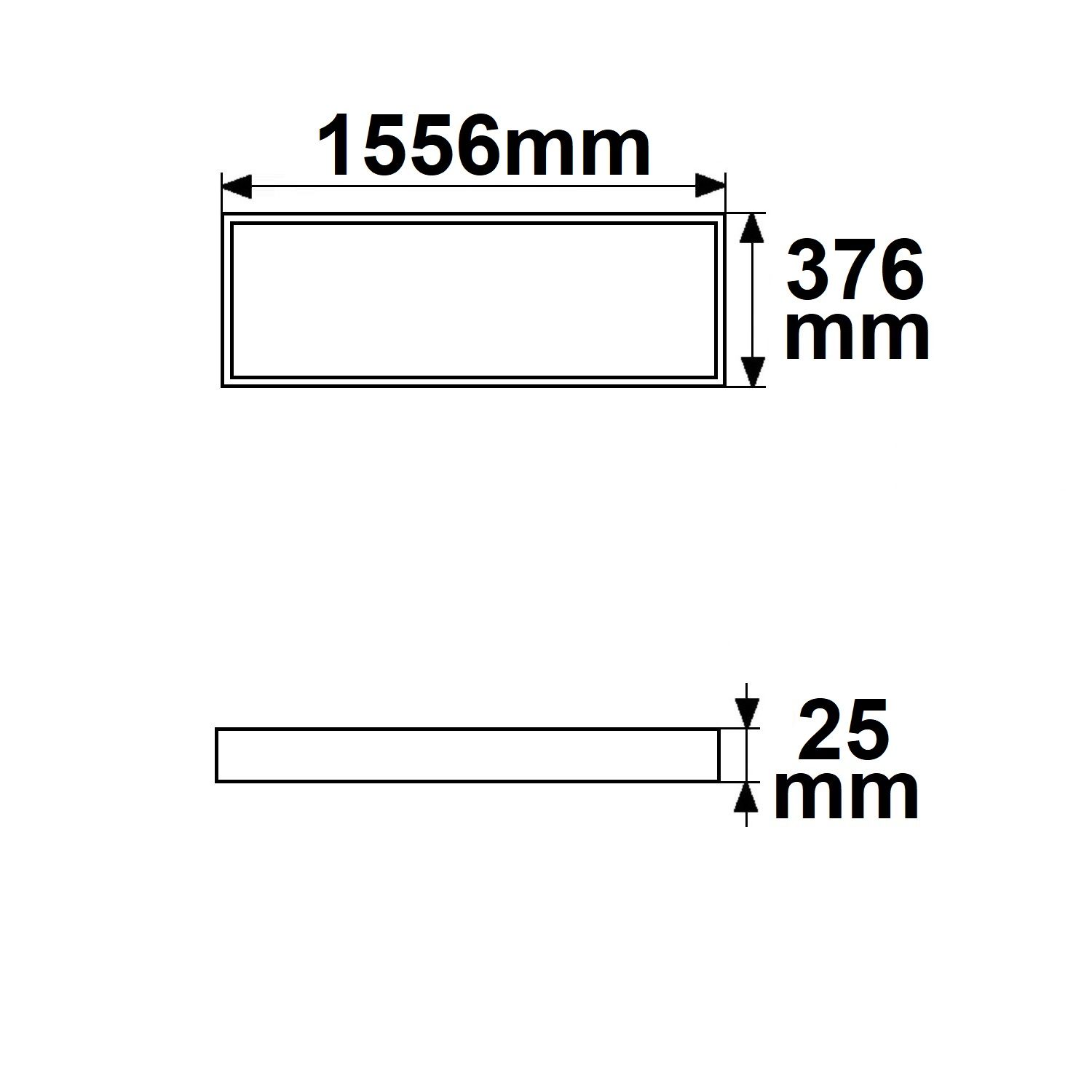 ISOLED LED Leuchtrahmen H25, Innenformat 320x1500mm, 75W, weißdynamisch, CRI92 - 3