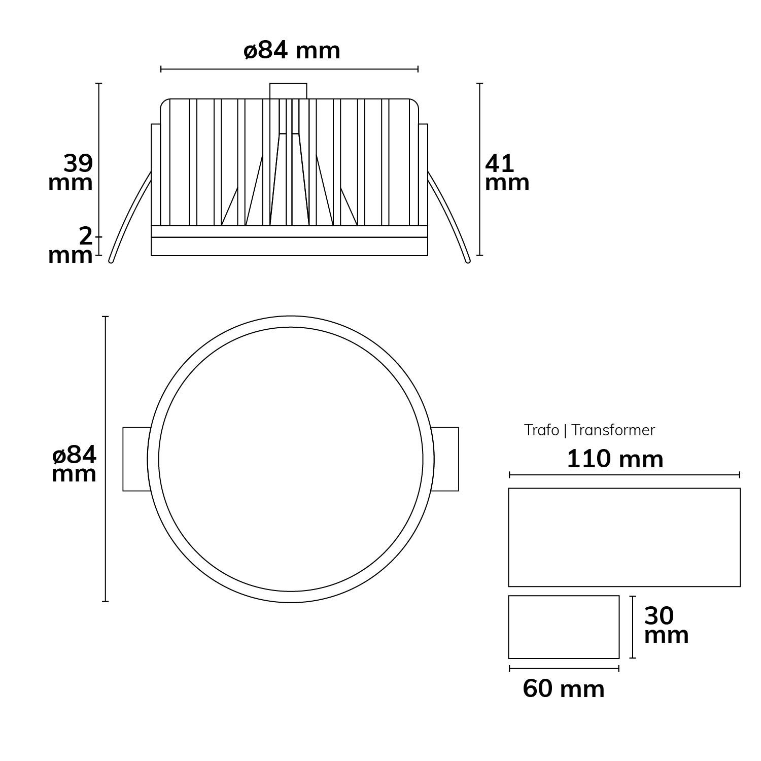 ISOLED LED Einbaustrahler Sys-90, 12W, weißdynamisch 3000-4000K, DALI DT8 dimmbar (exkl. Cover) - 4