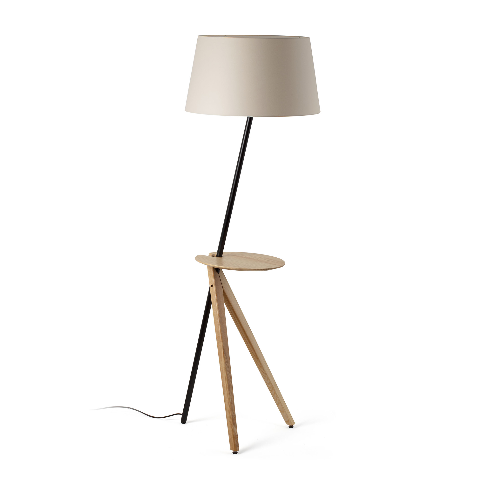 Faro TREEWOOD TRAY Wohnzimmer-Stehlampe Esche - Produktbild 1