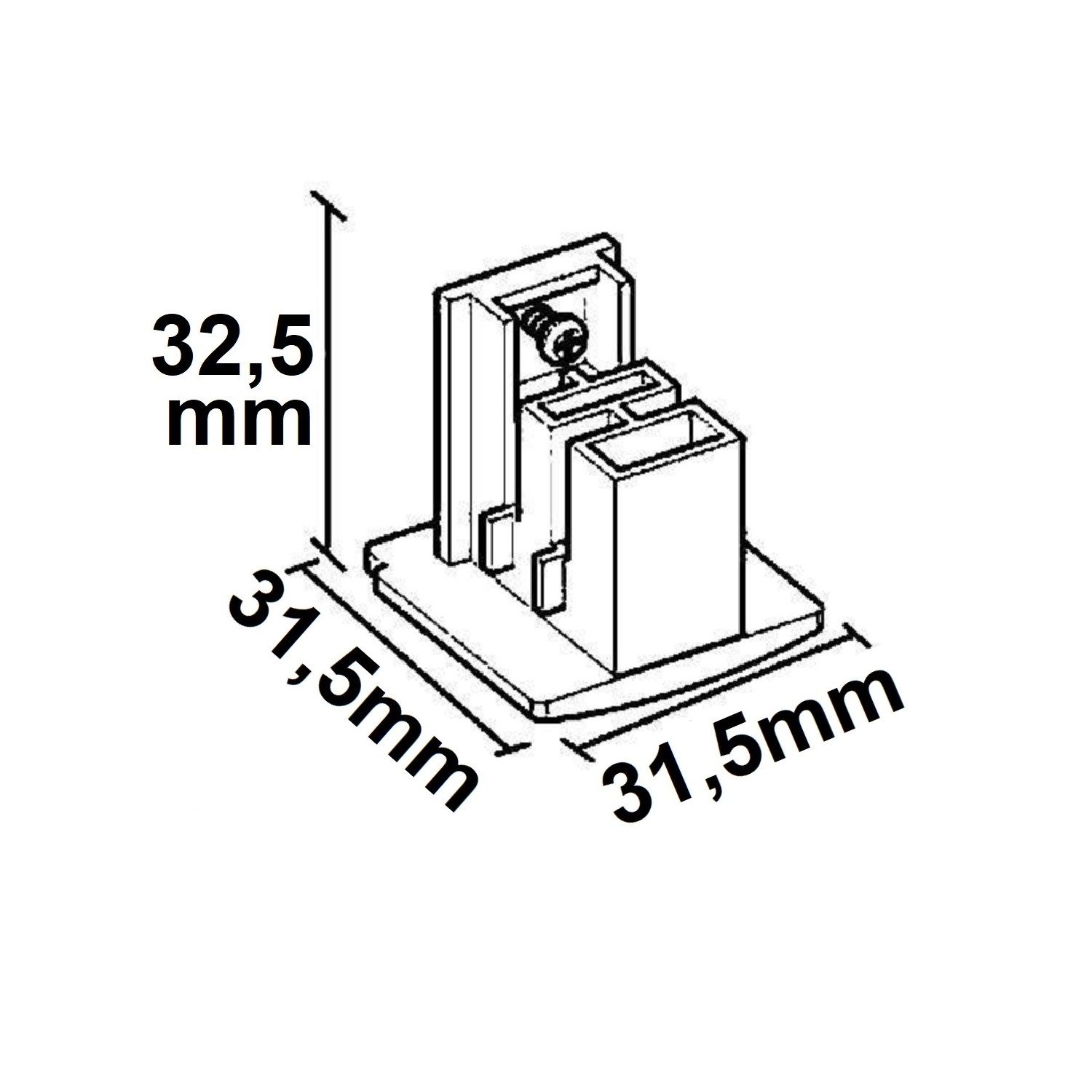 ISOLED 3-Phasen DALI Endkappe für Aufbauschiene, weiß, 1 Stück - 2