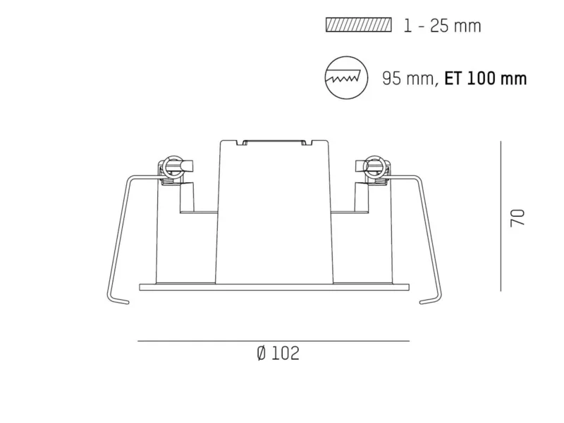 Molto Luce DARK NIGHT TURN S MODUL EINBAURAHMEN (weiß) - Produktbild 2