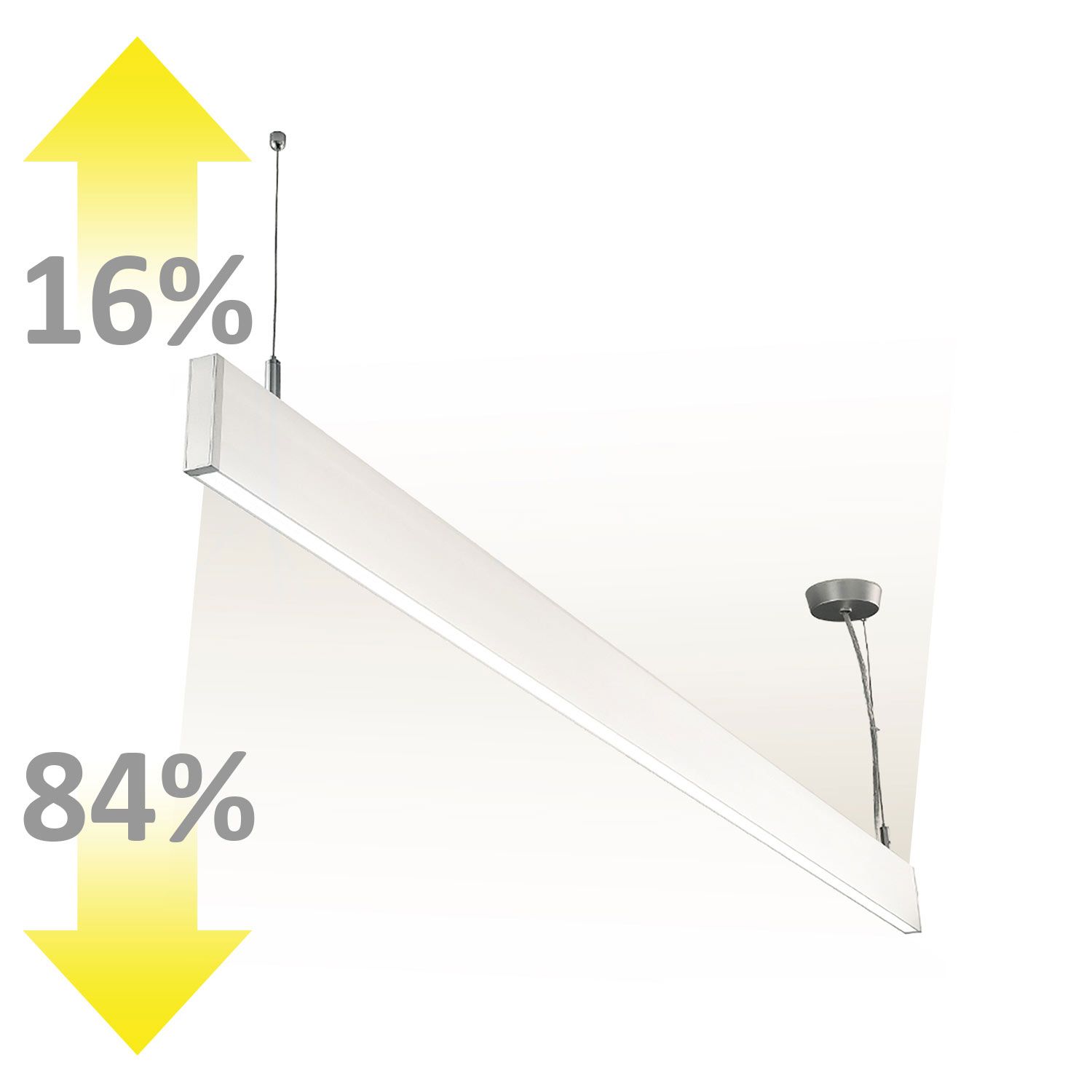 ISOLED LED Hängeleuchte Linear Up&Down 1200, 40W, prismatisch, linear- u. 90° verbindbar, weiß, neutralweiß - 5