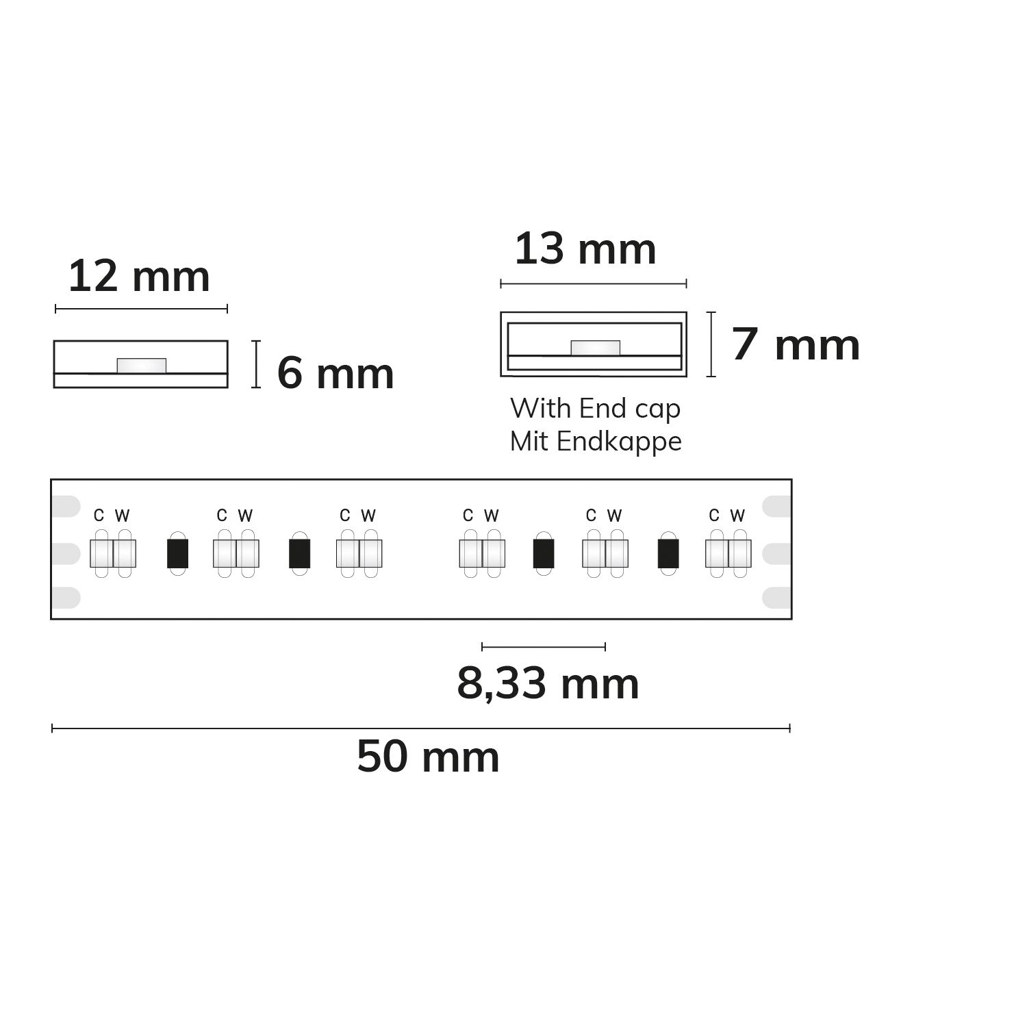 ISOLED LED AQUA CRI923/950 CCT Flexband, 24V DC, 10W|10W, IP68, 5m Rolle, 240 LED/m - 3