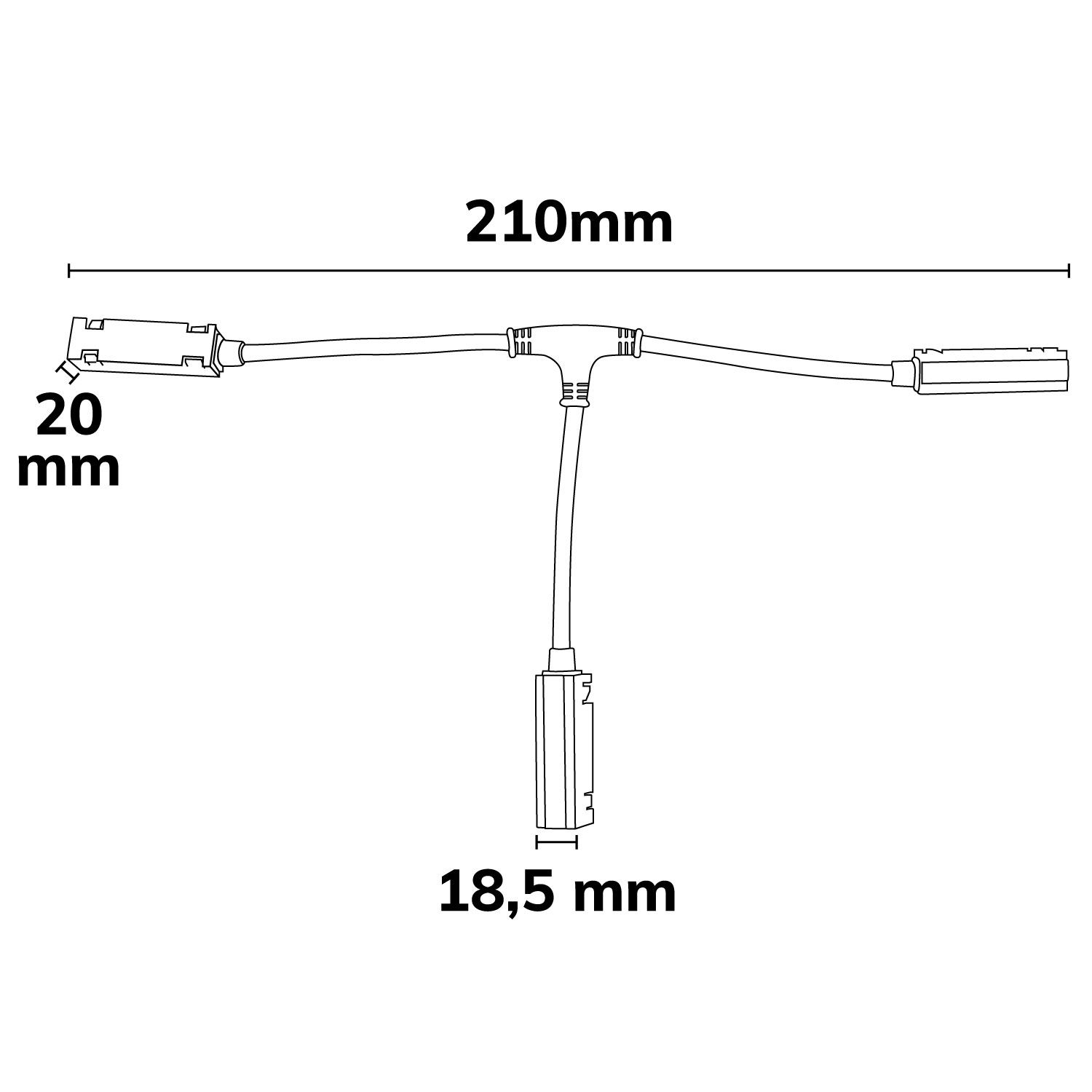 ISOLED Track48 T-Verbinder, flexibel, weiß, stromführend, max. 6A, 4-polig - 2