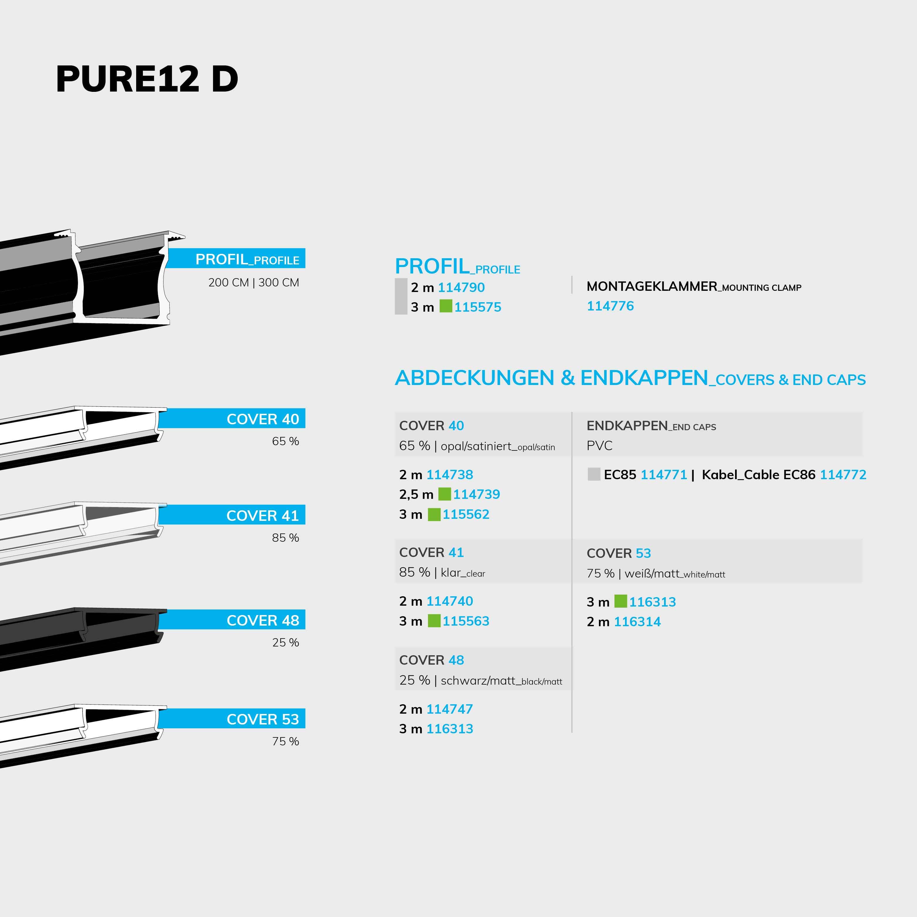 ISOLED LED Einbauprofil PURE12 D Aluminium eloxiert, 200cm - 4
