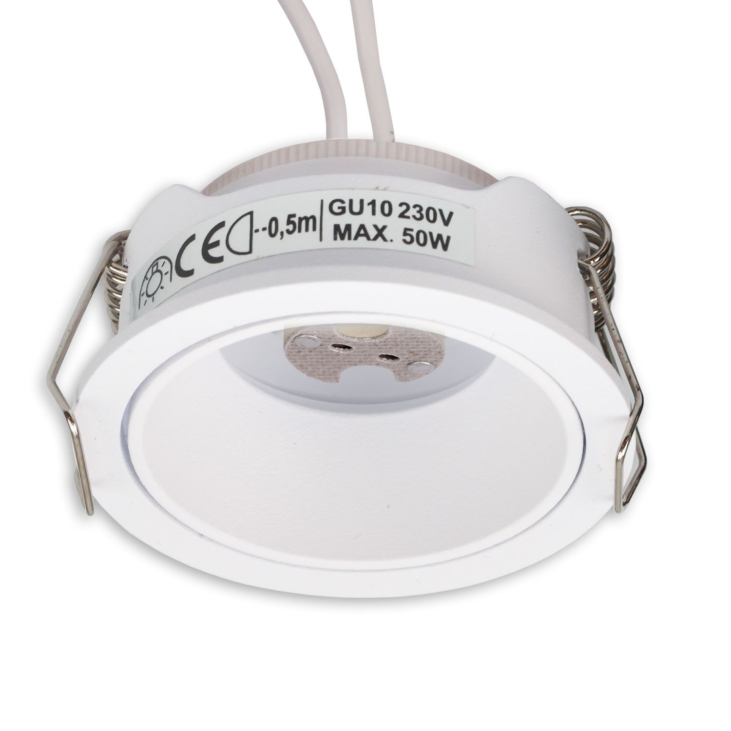 ISOLED Einbaurahmen für MR11/GU10 Mini Spots, rund, weiß - 2