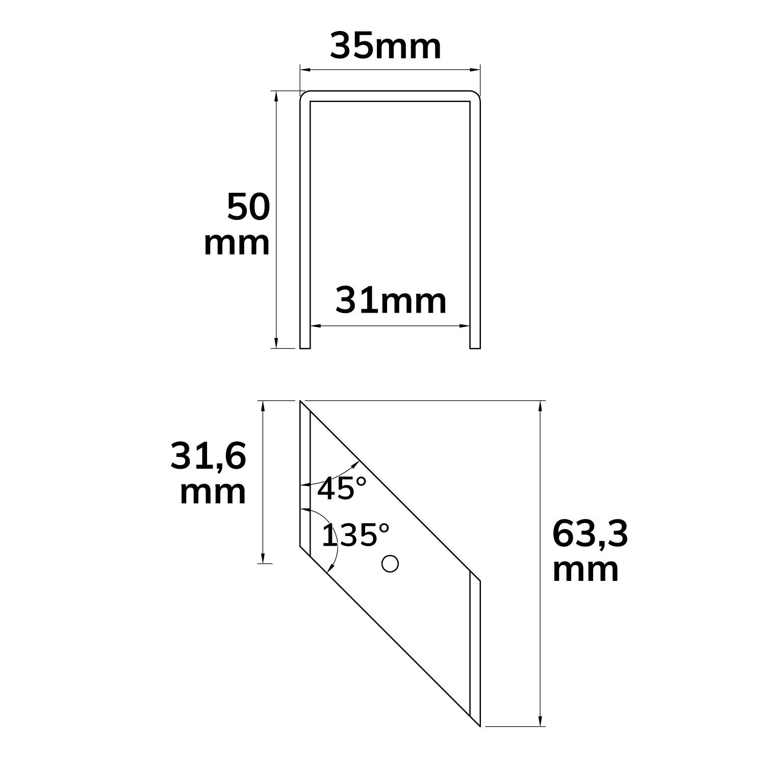 ISOLED Track48 Montageklammer für Einbauschiene, 2 Stück - 3