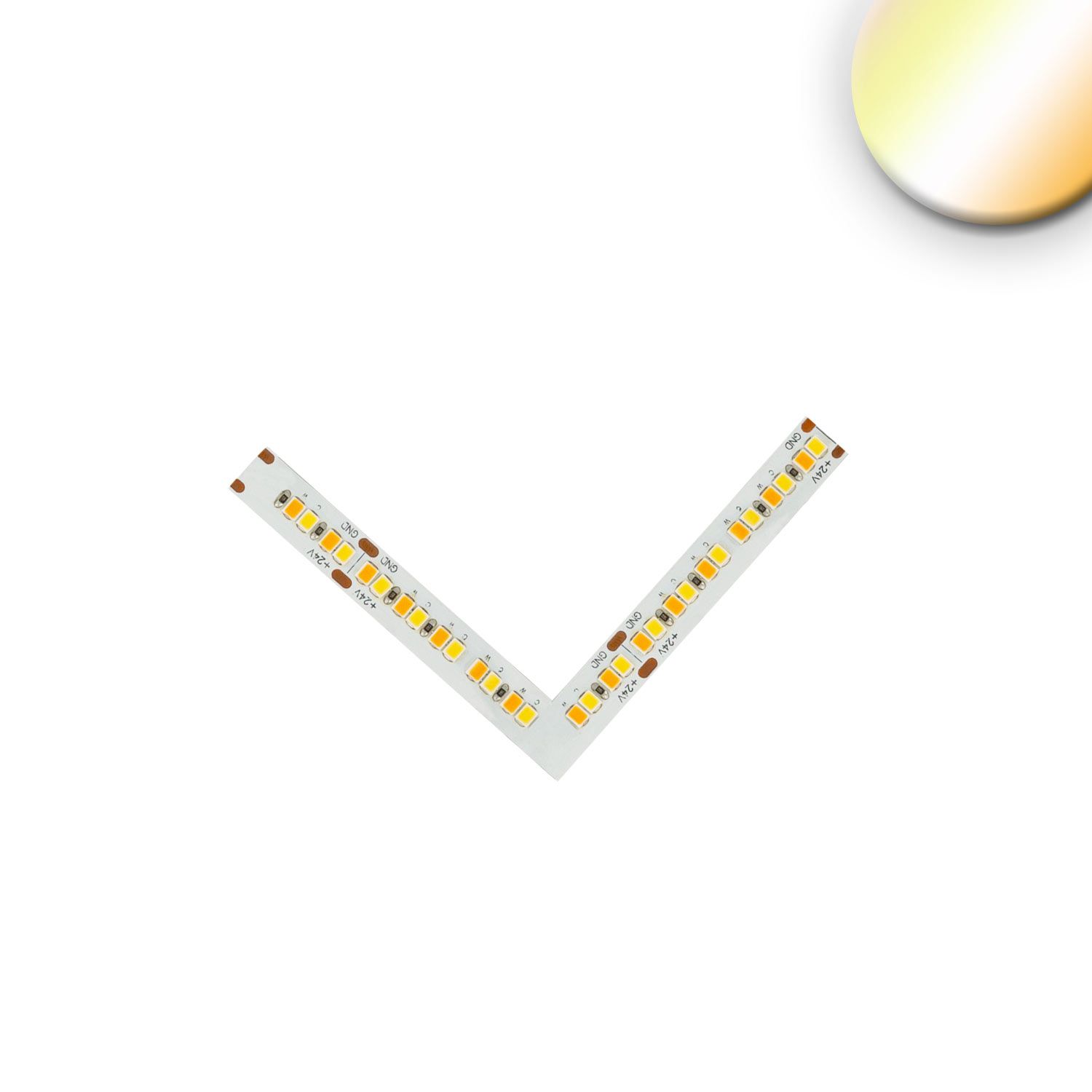 ISOLED Eckverbindung leuchtend 1,5W für CRI919/940 MiniAMP CCT Flexband, 2 polig, 24V DC, 7W+7W, IP20 - 1