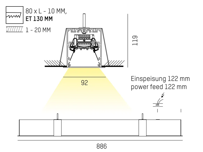 Molto Luce LOG IN 2.1 IP54 R (schwarz) - 2