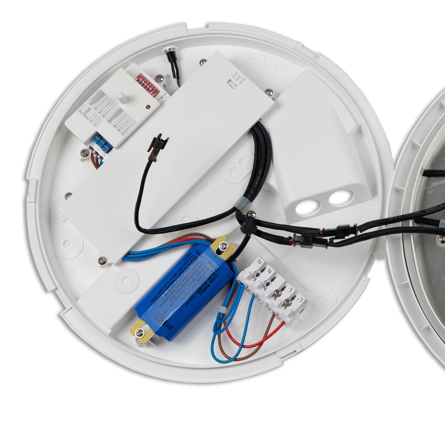 ISOLED LED Decken/Wandleuchte 18W, weiß, IP54, mit Bew.Sensor+Notlichtfunktion, ColorSwitch 3000|4000|5000K - 3