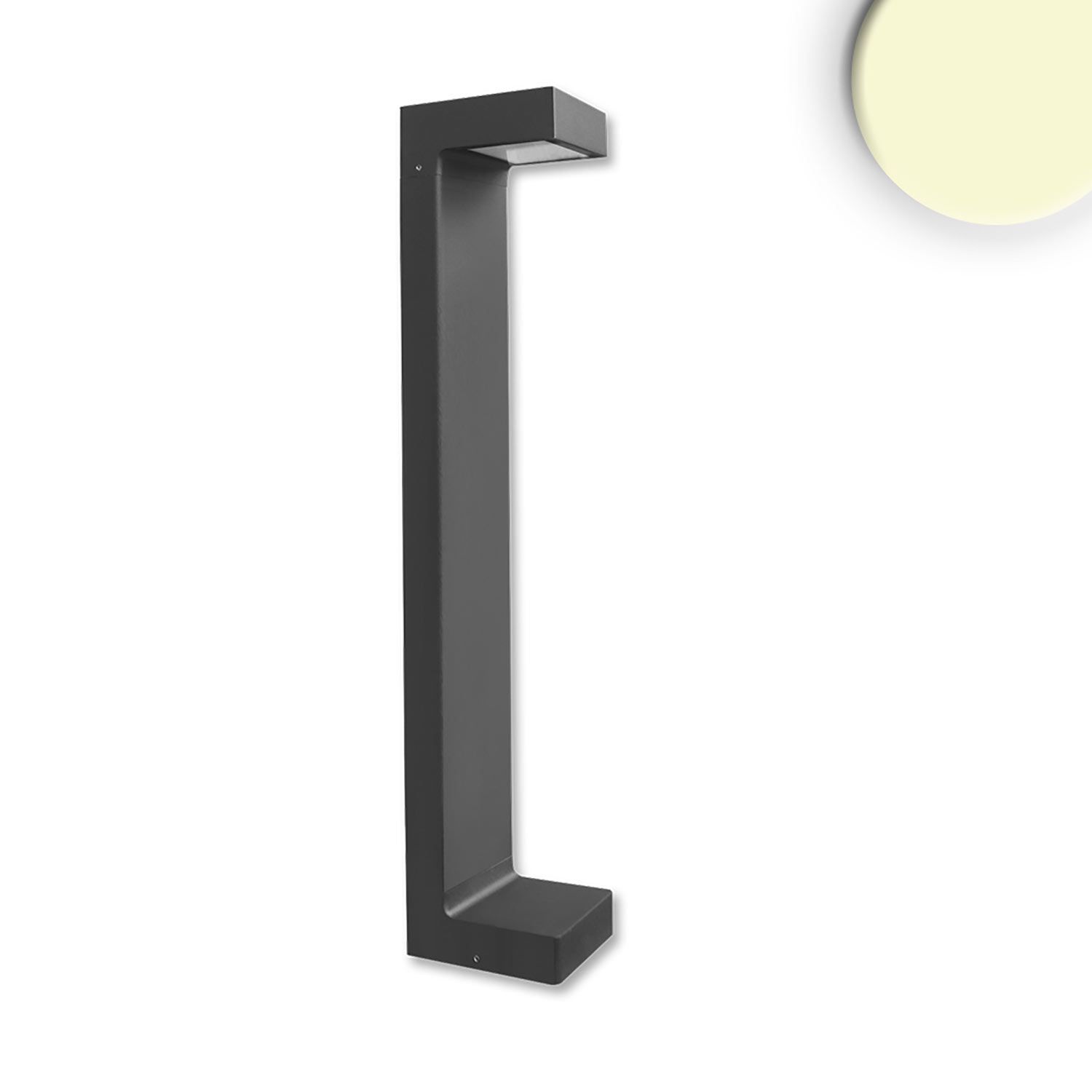 ISOLED LED Wegeleuchte Poller-1, 60cm, 7W, sandschwarz, warmweiß - 1