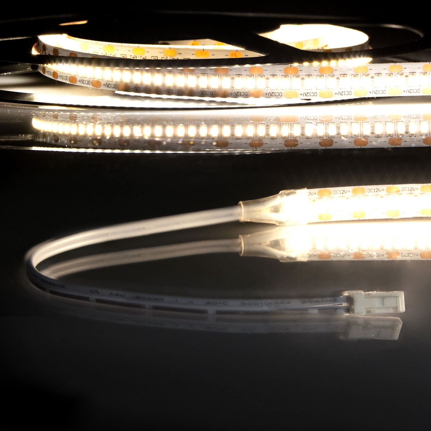 ISOLED LED CRI930 MiniAMP Flexband, 12V DC, 6W, IP20, 3000K, 120cm, beids. 30cm Kabel + maleAMP, 300 LED/m - 5