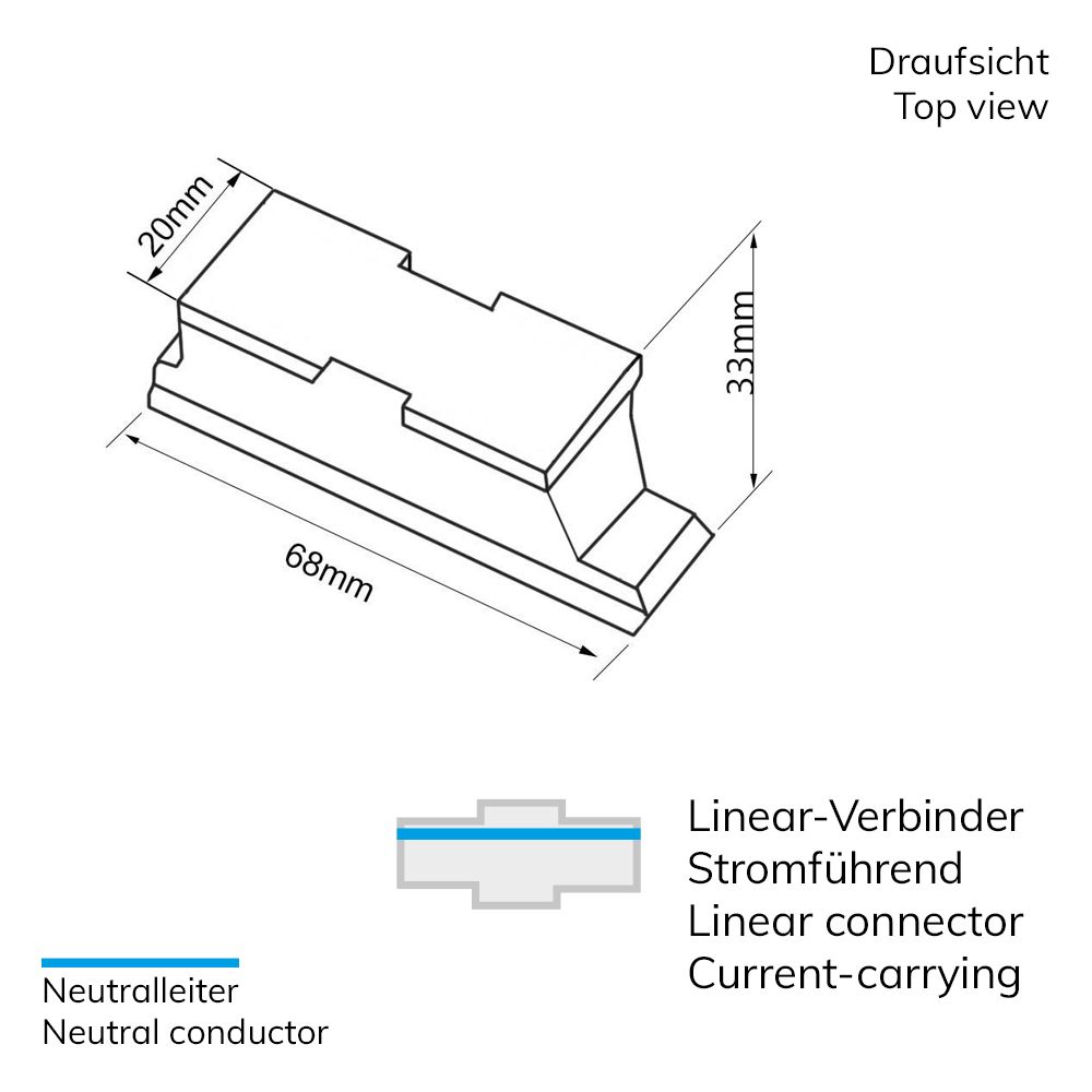 ISOLED 3-Phasen S1 Linear-Verbinder stromführend, schwarz - 2