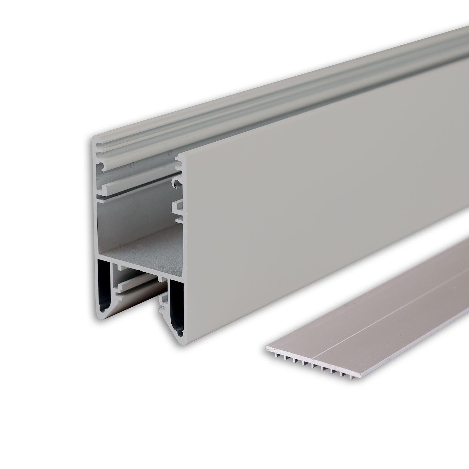 ISOLED LED Leuchtenprofil HALON Aluminium silber pulverbeschichtet, 300cm, Kühlstreifen schiebbar - 2