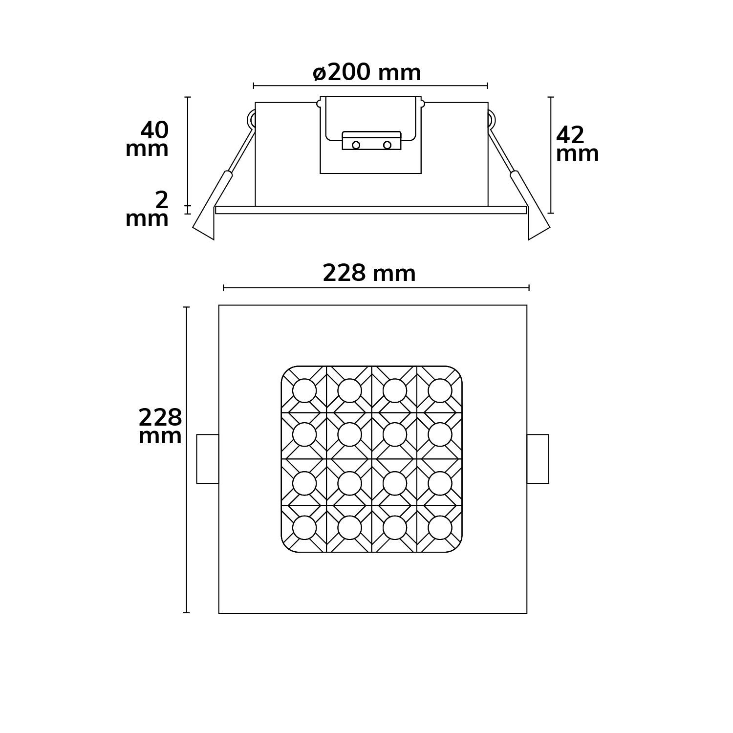 ISOLED LED Downlight Prism blendungsreduziert 25W, IP54, neutralweiß, dimmbar - 4