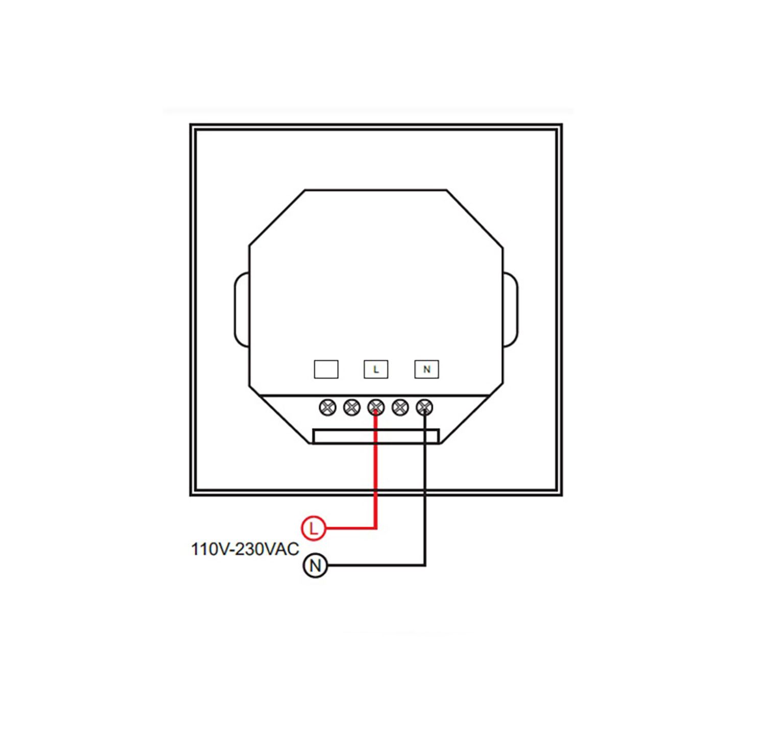 ISOLED Sys-One single color 4 Zonen Einbau-Touch-Funk-Fernbedienung, 230V AC - 3