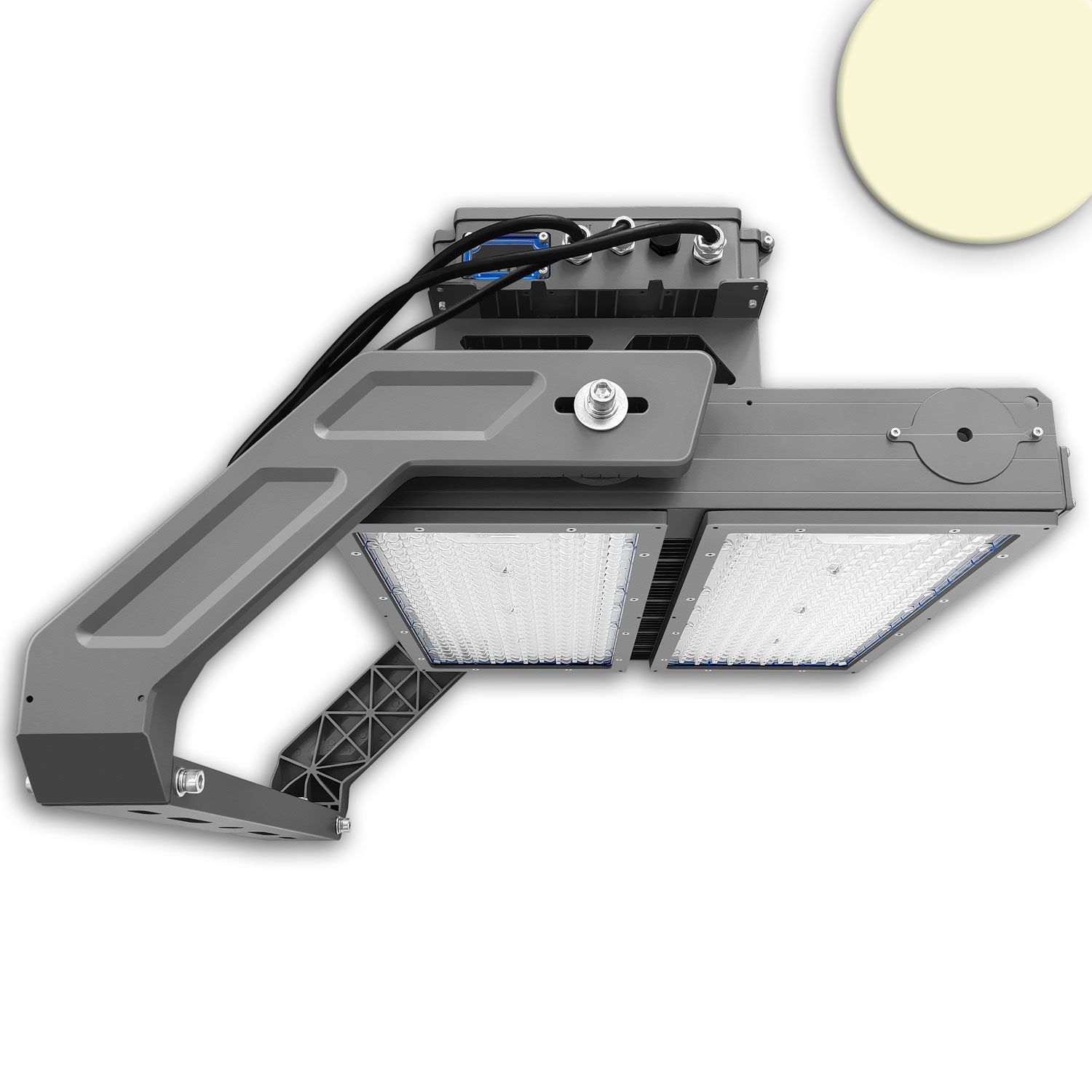 ISOLED LED Flutlichtanlage LW 1.000W, 130x25°, 2 Module (Lichtpunkte), DALI dimmbar, warmweiß, IP66 - 1