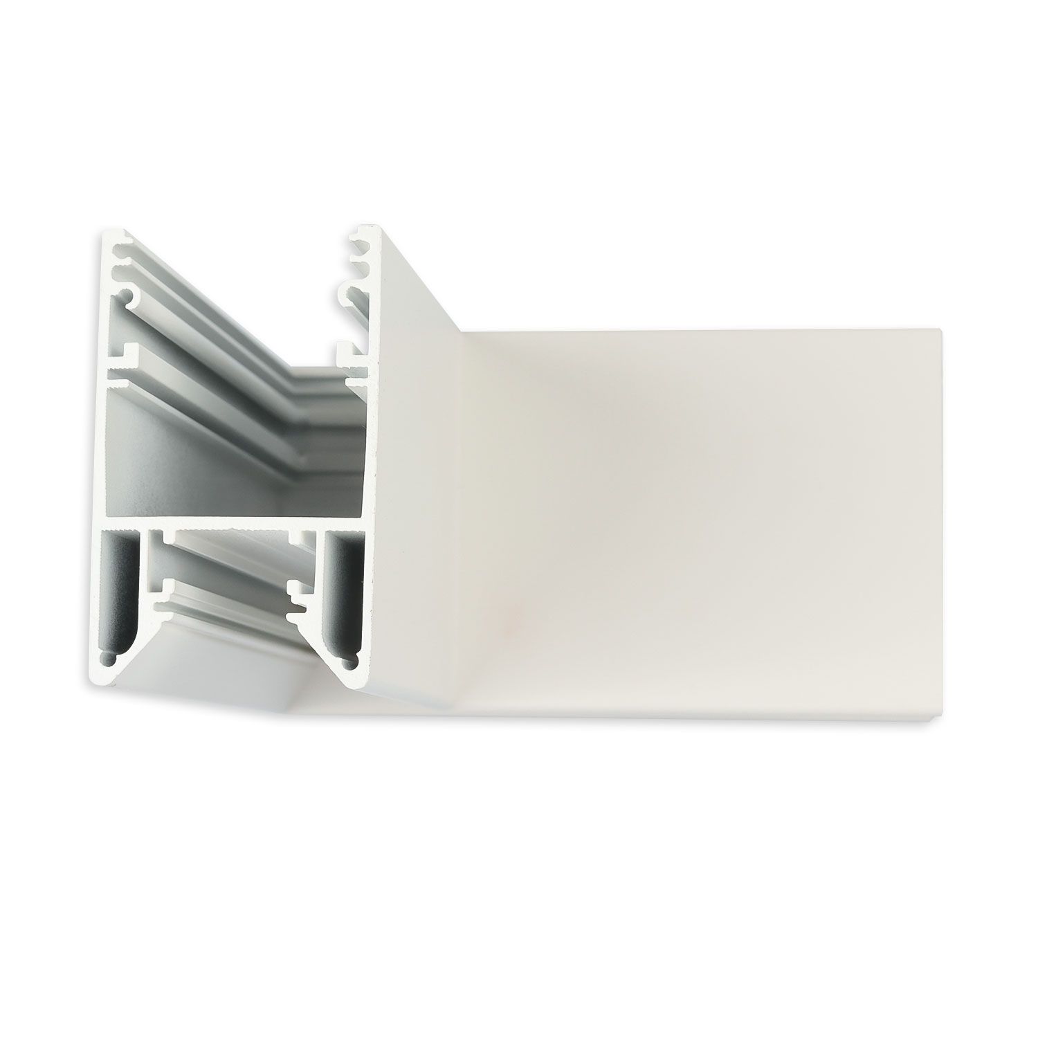 ISOLED HALON 90° Eck, geschweißt, 120x120mm, weiß RAL 9003, exkl. Cover - 2