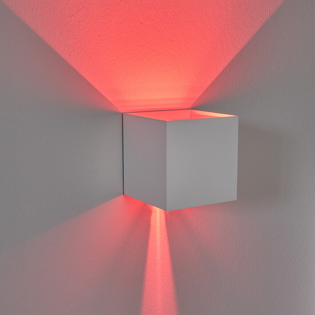 Emilum LED-Wandleuchte 24V, 8W, RGBW/2700K, CRI90, IP54 Weiß - Produktbild 2