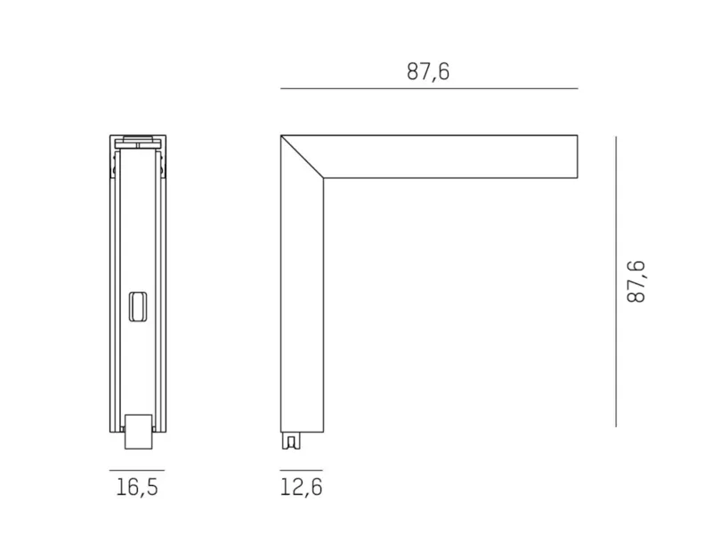 Molto Luce MAGNETICS ECKVERBINDER WAND/DECKE (schwarz) - Produktbild 2