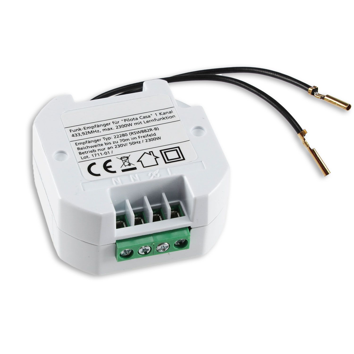 ISOLED IR-PANEL CONTROL 230V Schaltrelais mit Funk und/oder Schalteingang, max. 2300W - 1