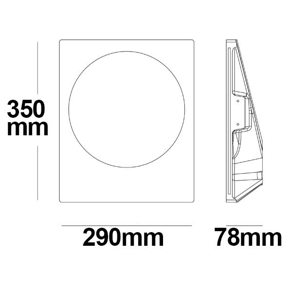 ISOLED Gips Wand-Einbauleuchte, für GU10/MR16 Spots, große Öffnung rund - 4
