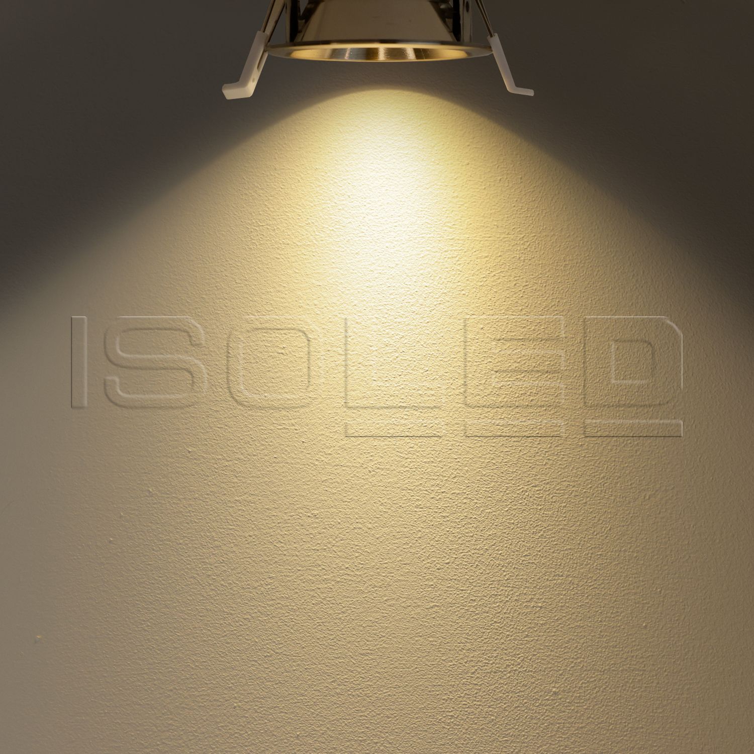 ISOLED LED Einbaustrahler BACK60, nickel geb., rund, 5W, CRI90, 2700K, rückversetzt, UGR