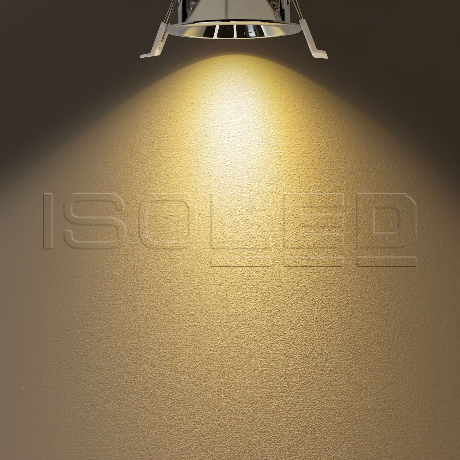 ISOLED LED Einbaustrahler BACK60, alu glänzend, rund, 5W, CRI90, 2700K, rückversetzt, UGR