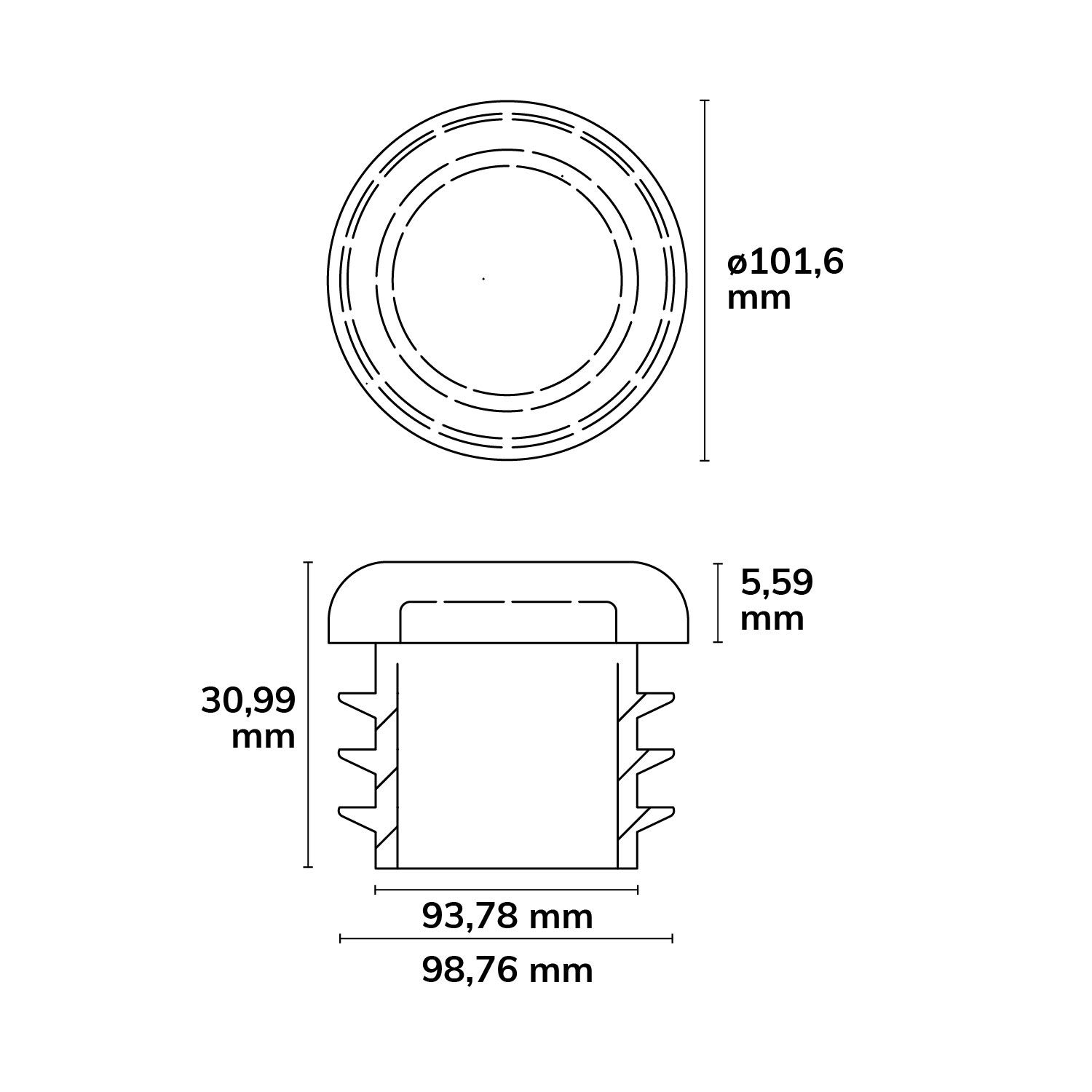 ISOLED Abdichtungsdeckel für Mastadapter HE75/HE115 - 3